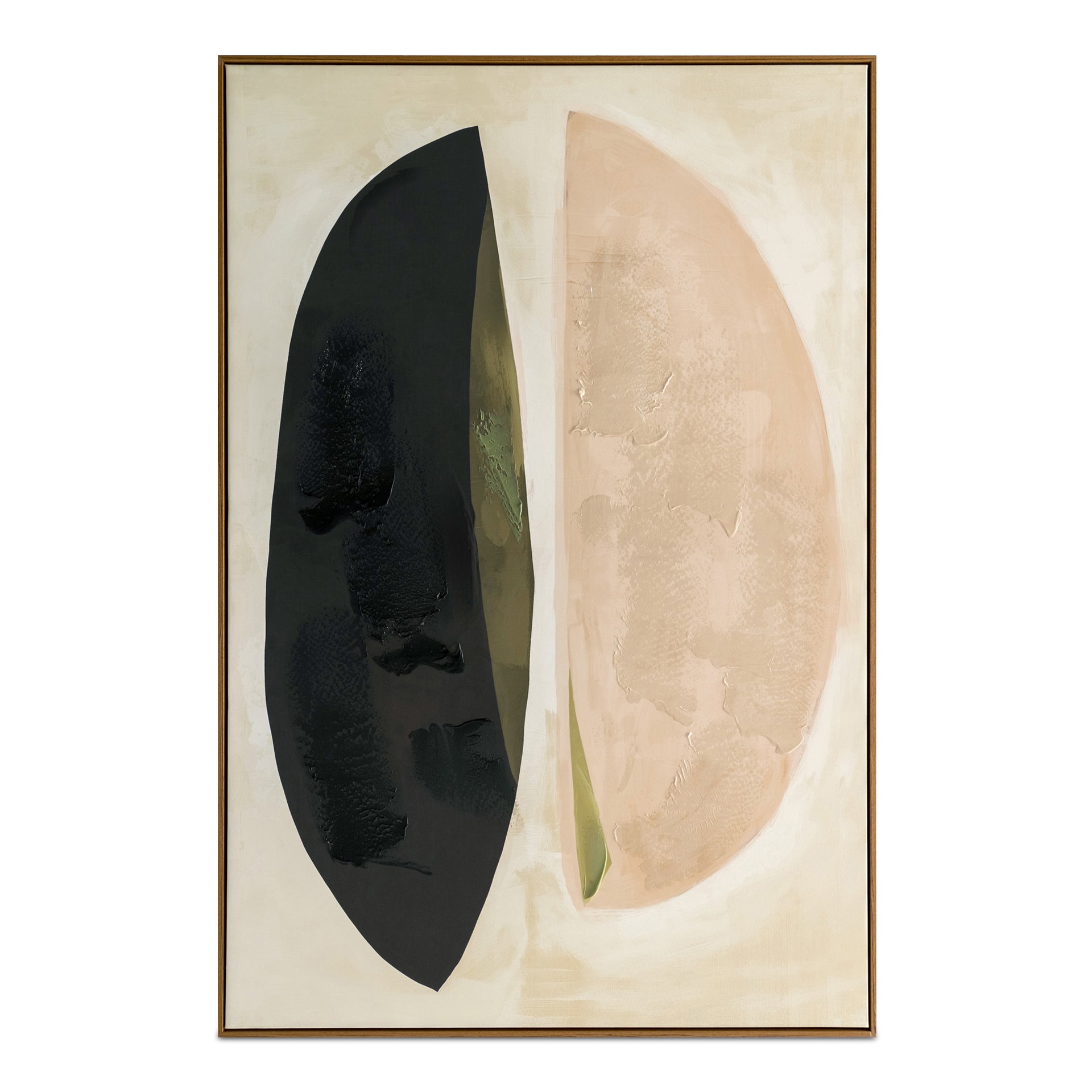 Miren Framed Painting, Abstract Acrylic on Canvas with Solid Wood Frame