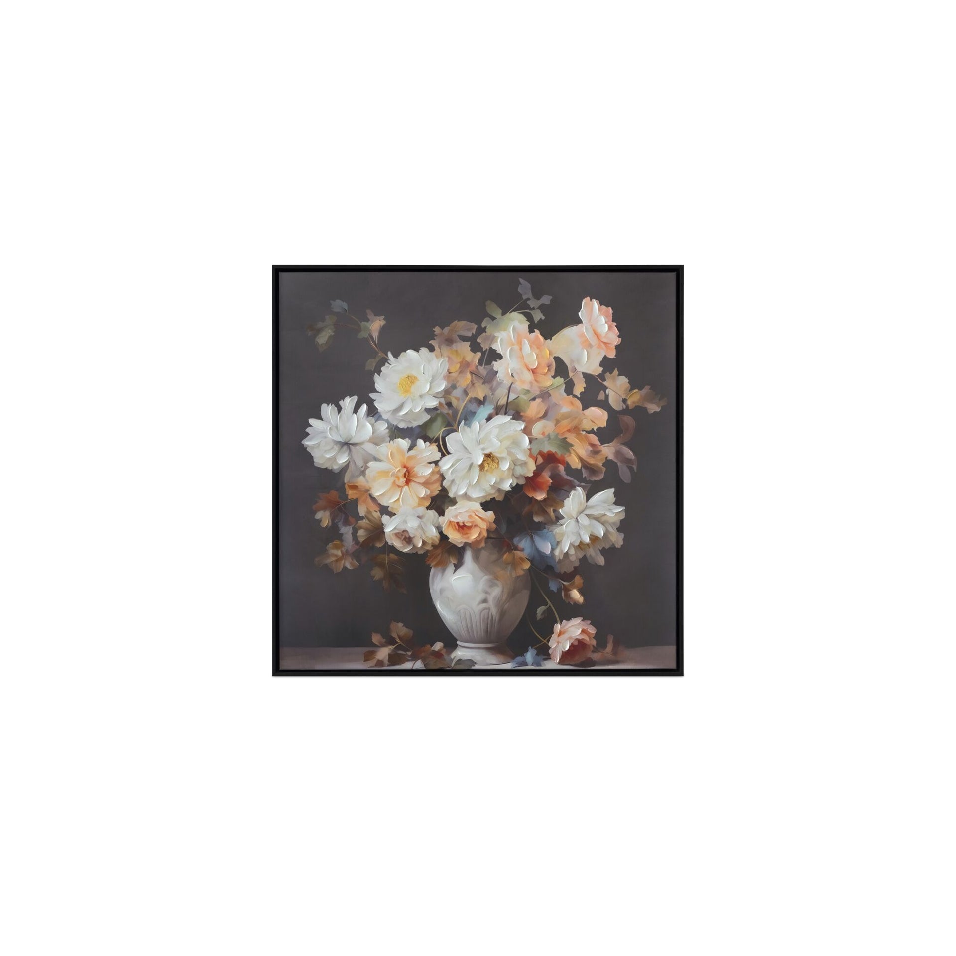 Vionna Painting, Floral Still Life Canvas, Acrylic, Solid Wood Frame, Multicolor