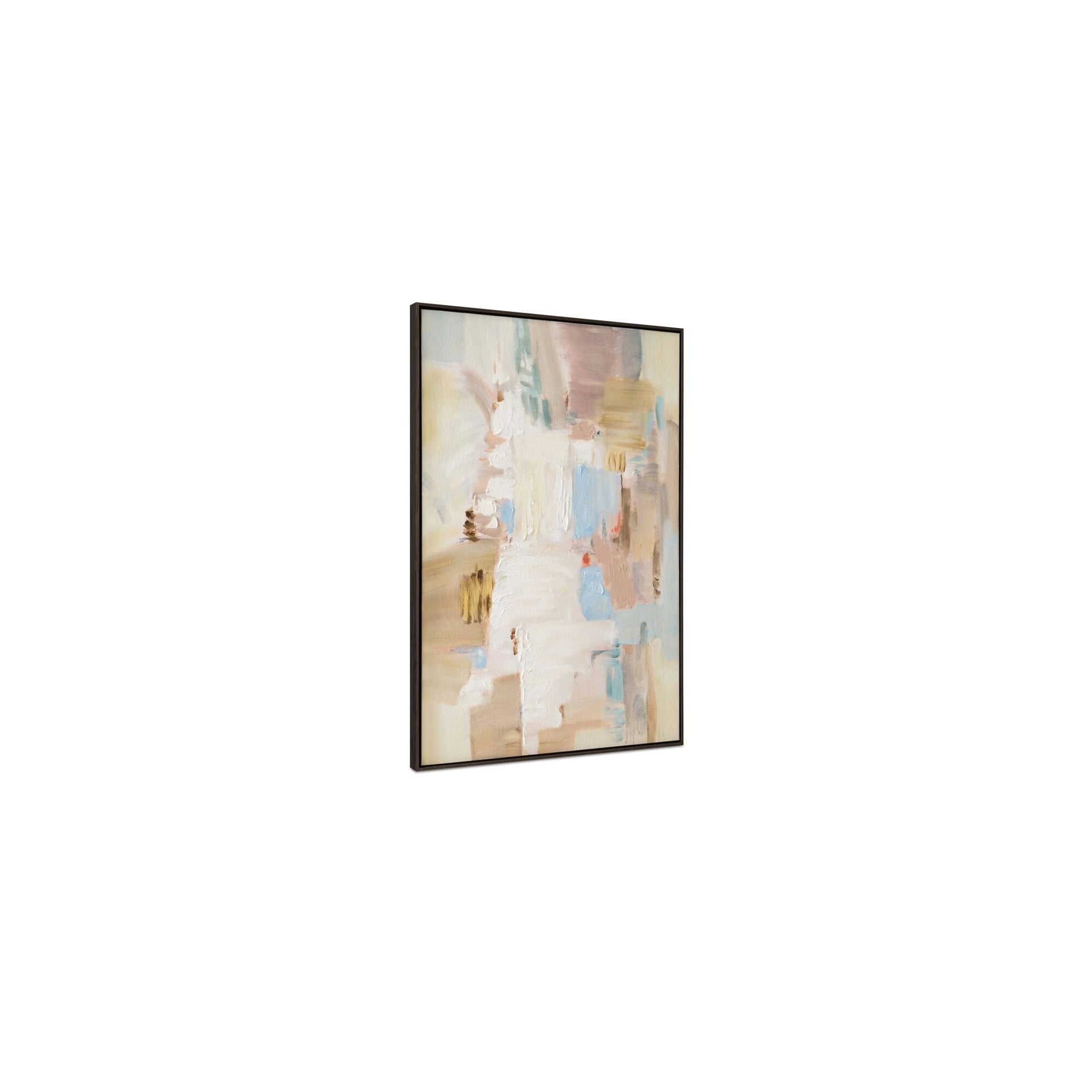 Leoric Paintings, Abstract Polyester Canvas, Acrylic Painted, Africa Solid Whitewood Framed