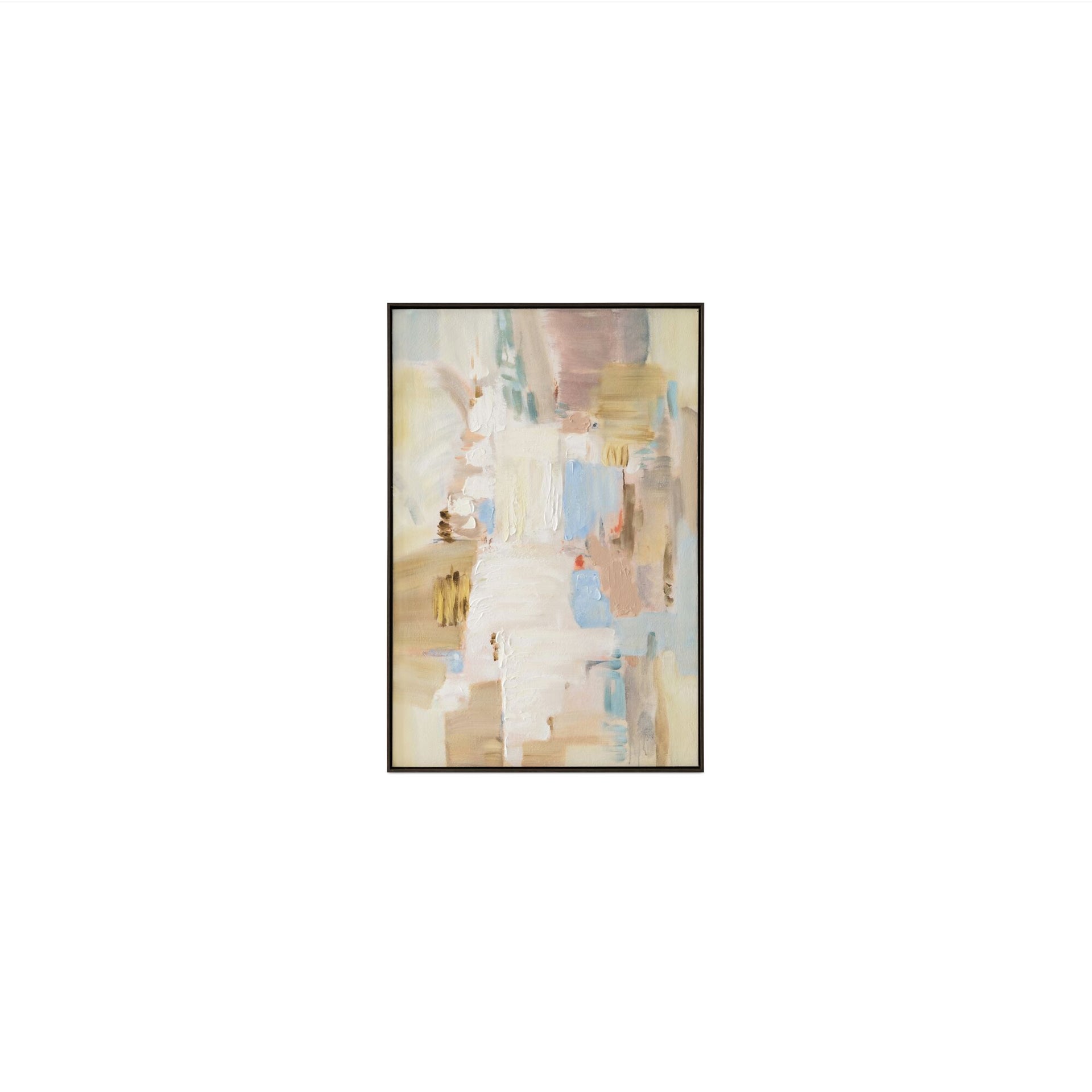 Leoric Paintings, Abstract Polyester Canvas, Acrylic Painted, Africa Solid Whitewood Framed