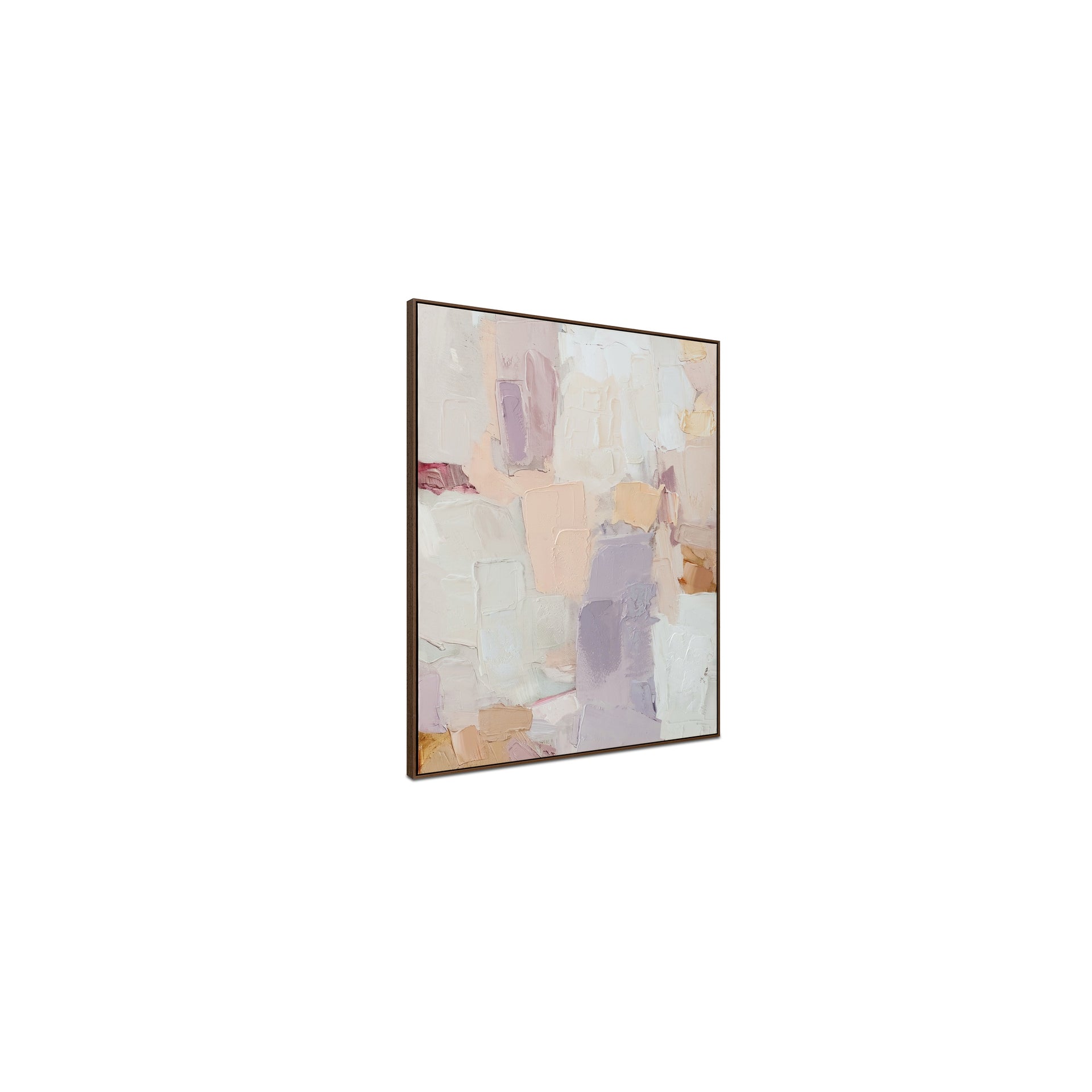 Fiora Painting, Acrylic on Polyester Canvas, Solid Wood Frame, Fir Stretcher, Abstract Brushstrokes, Ready to Hang, Multi