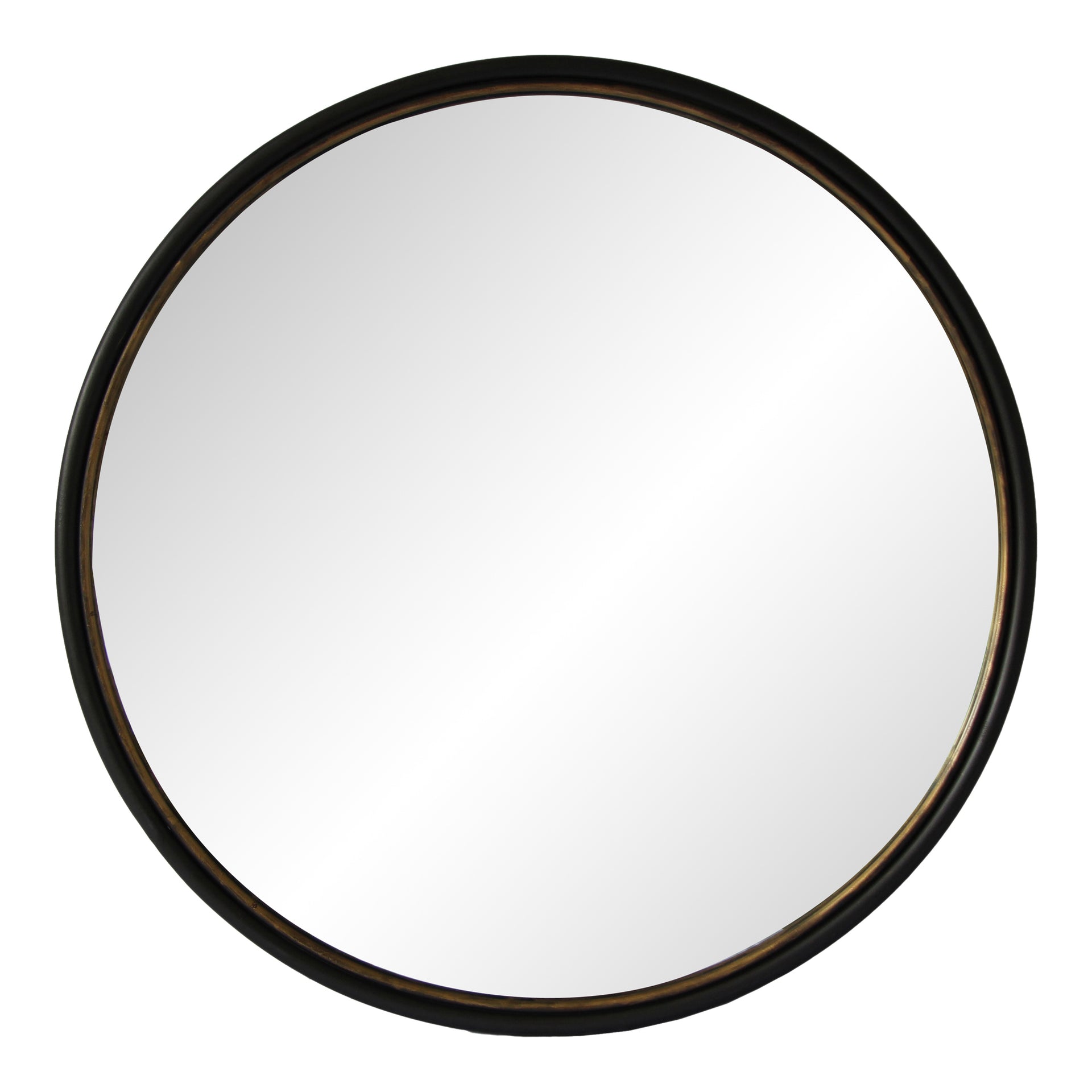 Note, Round Metal Mirror with Sleek Black Rim