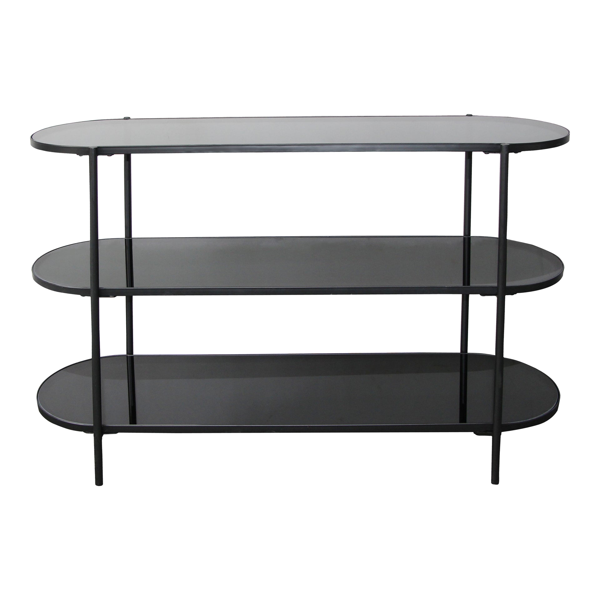 Bristol Console Table - A Minimalist Marvel with Sleek Glass Shelves