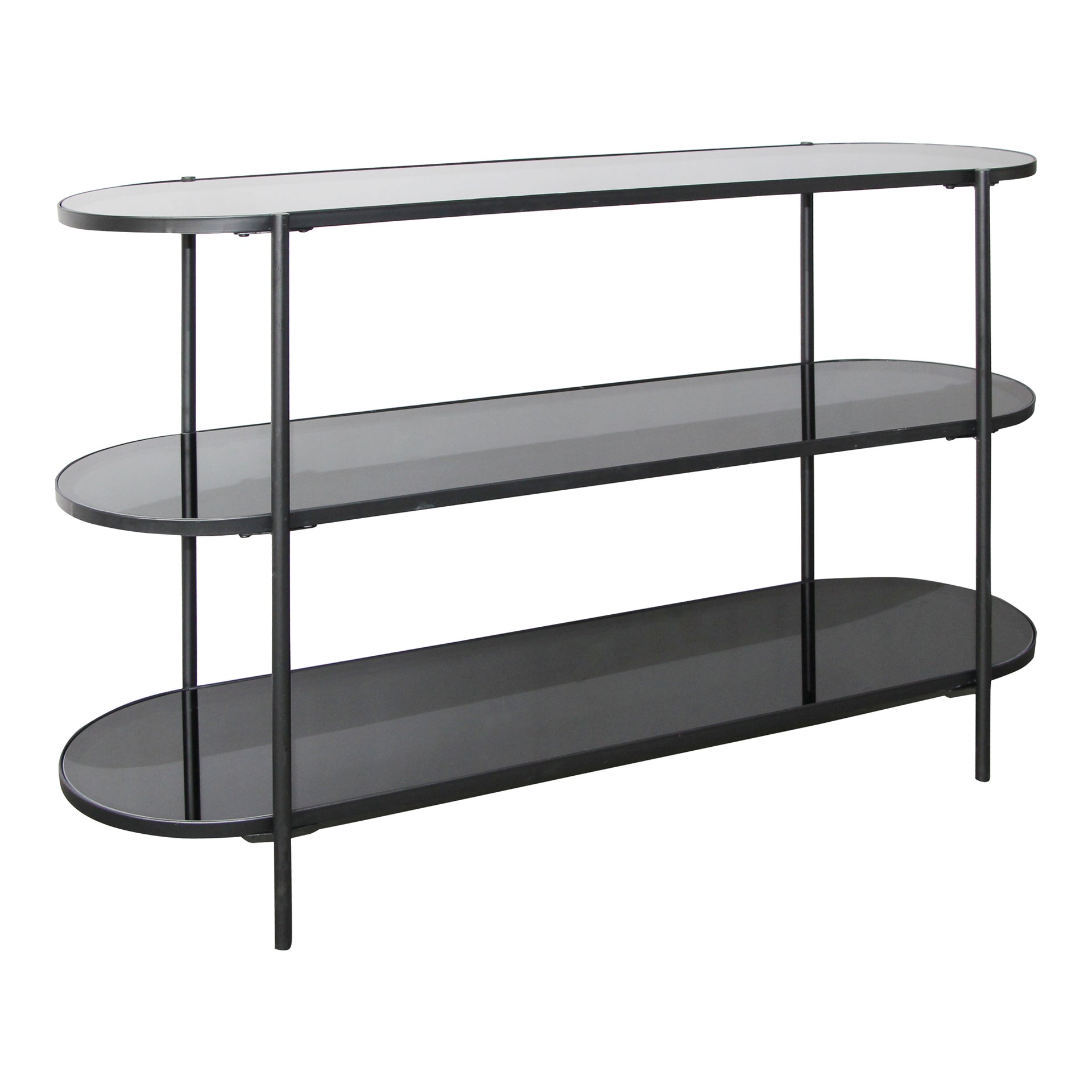 Bristol Console Table - A Minimalist Marvel with Sleek Glass Shelves