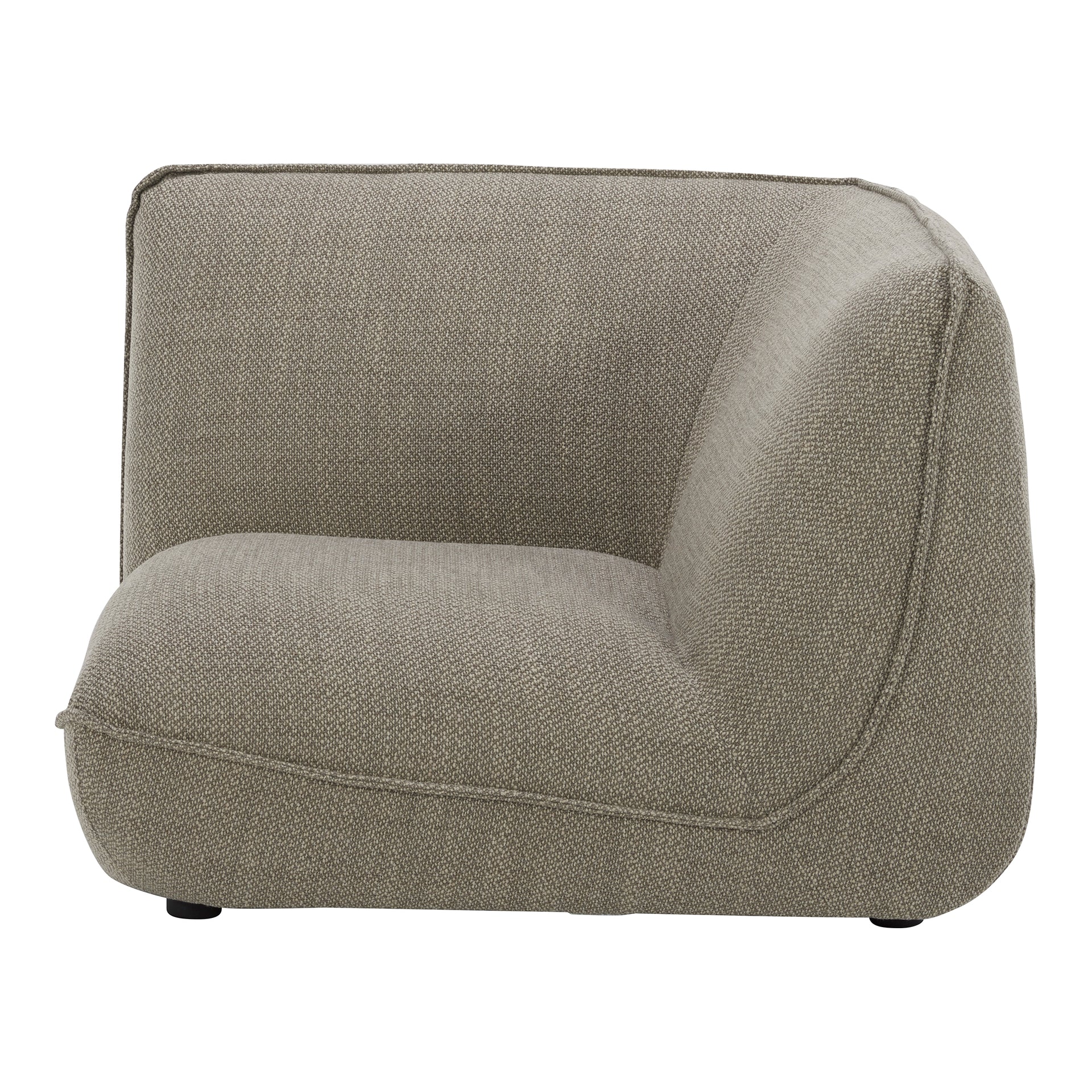 Winston Corner Chair, Speckled Pumice Upholstery, 8-Way Hand-Tied Springs, Retro Modern Style