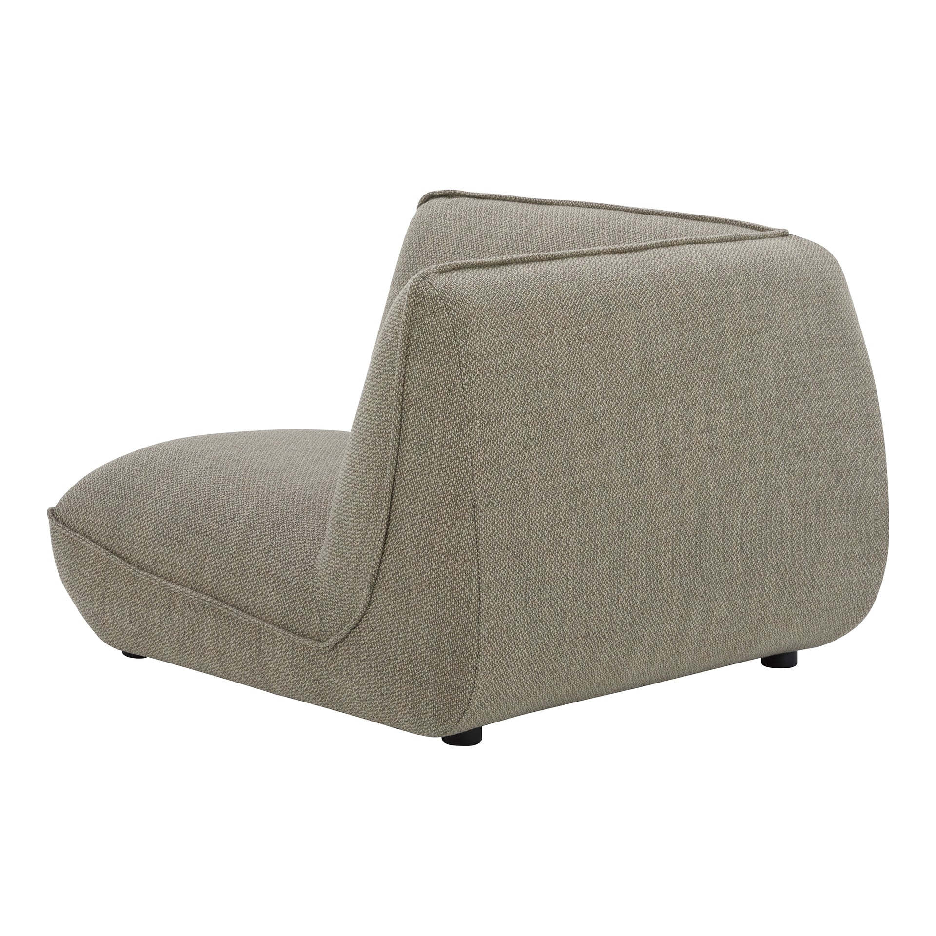 Winston Corner Chair, Speckled Pumice Upholstery, 8-Way Hand-Tied Springs, Retro Modern Style