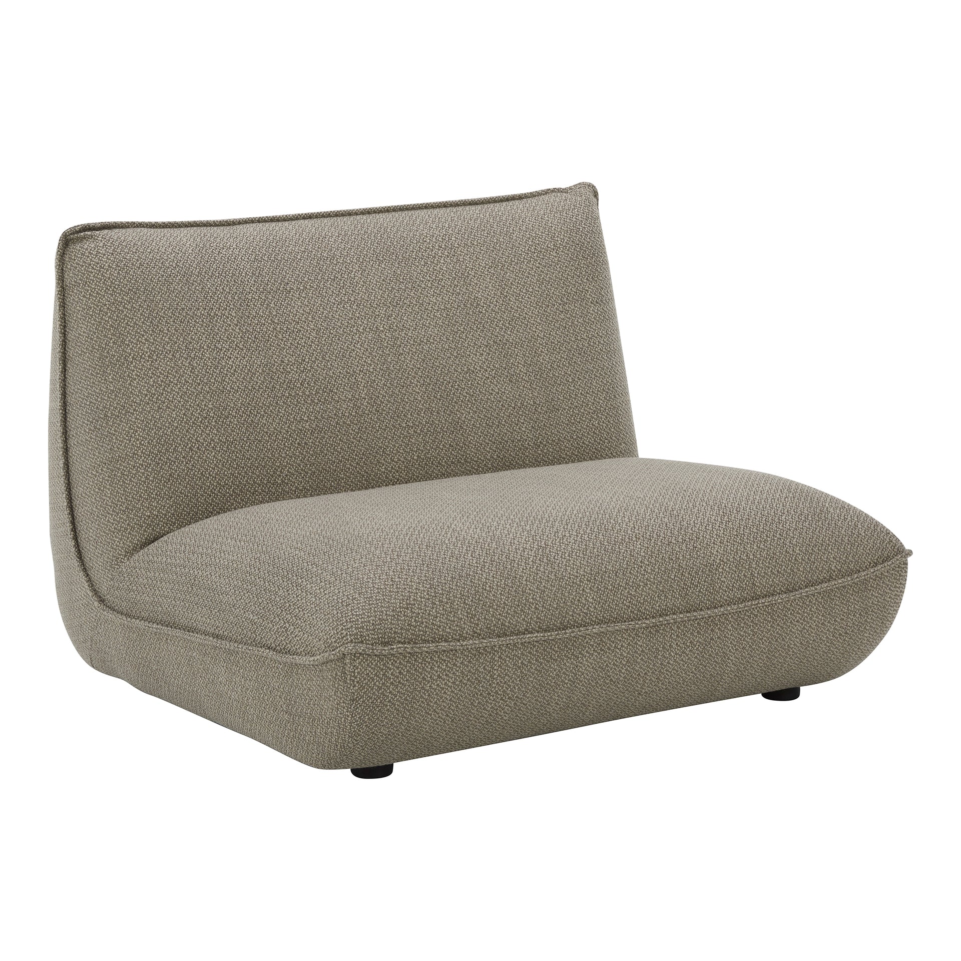 Winston Slipper Chair, Speckled Pumice Upholstery with 8-Way Hand-Tied Springs, Retro-Inspired Design