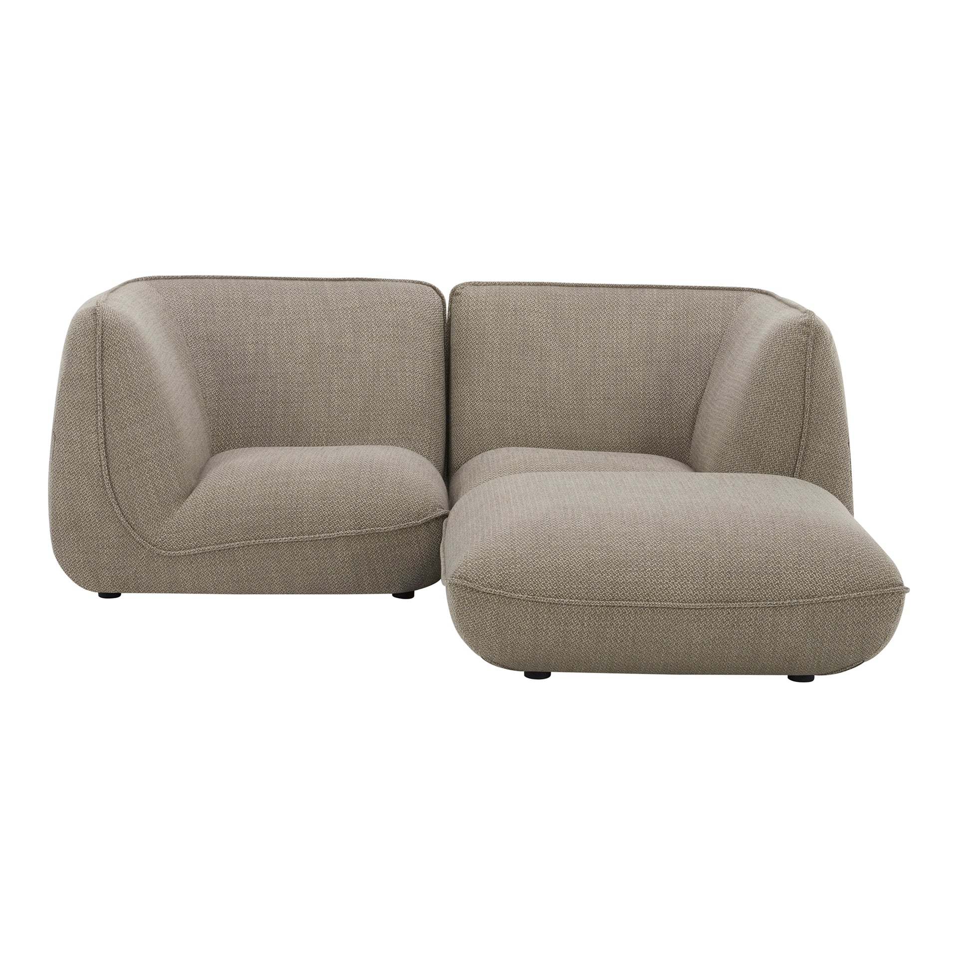 Winston Nook Modular Sectional Sofa, Polyester Blend Upholstery, 3-Seater, Speckled Pumice