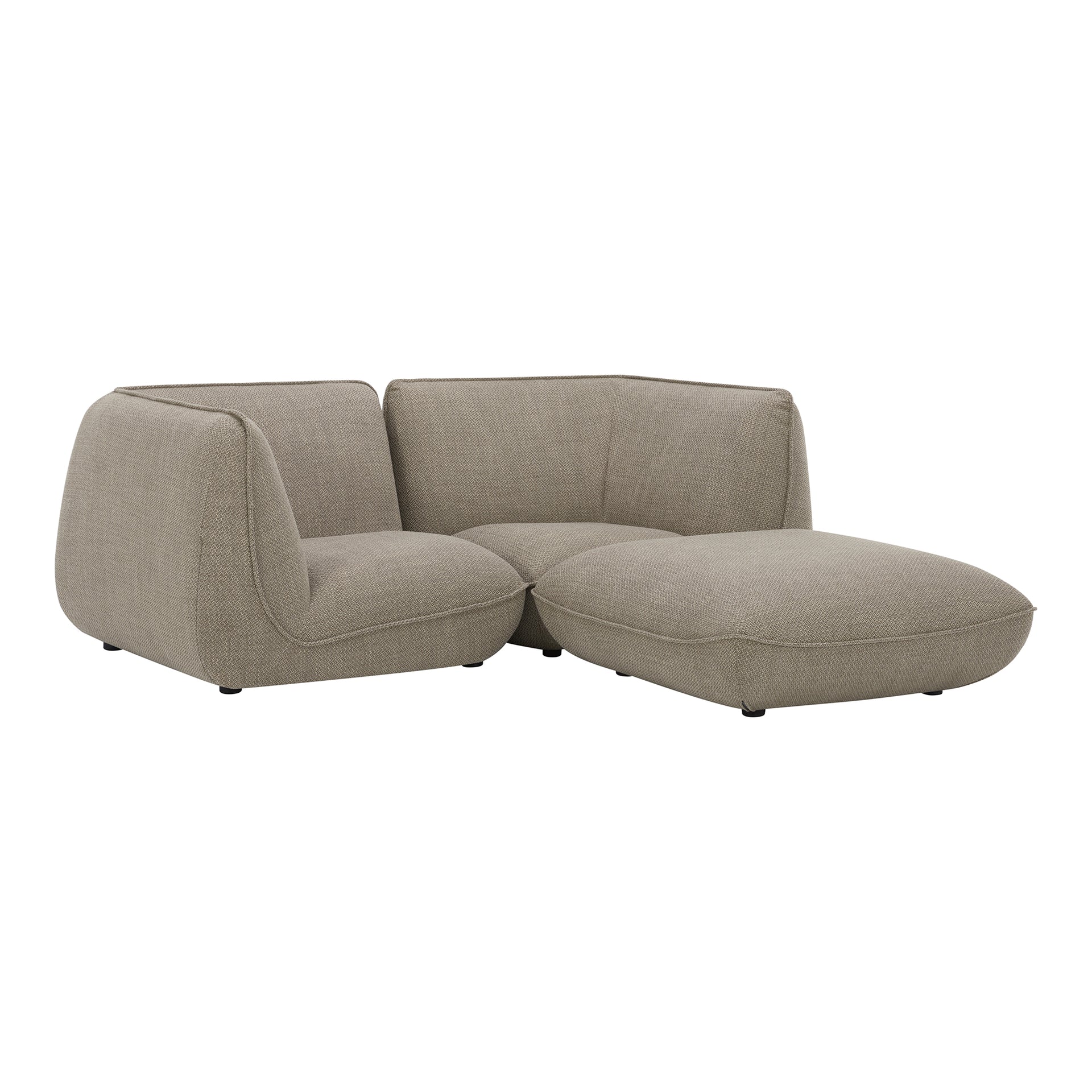 Winston Nook Modular Sectional Sofa, Polyester Blend Upholstery, 3-Seater, Speckled Pumice