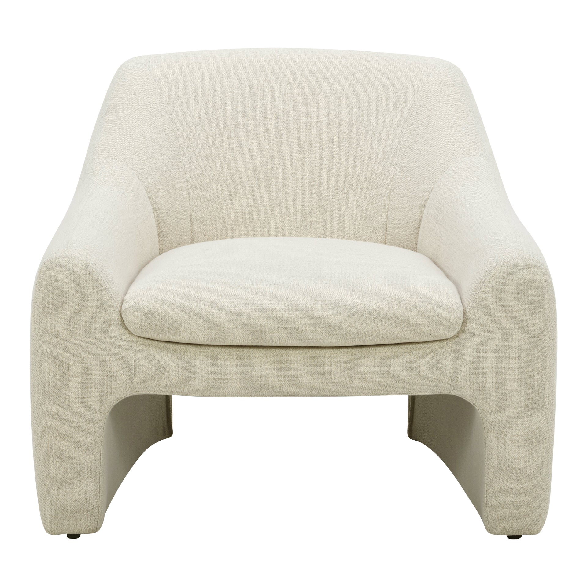 Saylor Accent Chair, Textured Woven Fabric Upholstery with Solid Wood Frame, Dune