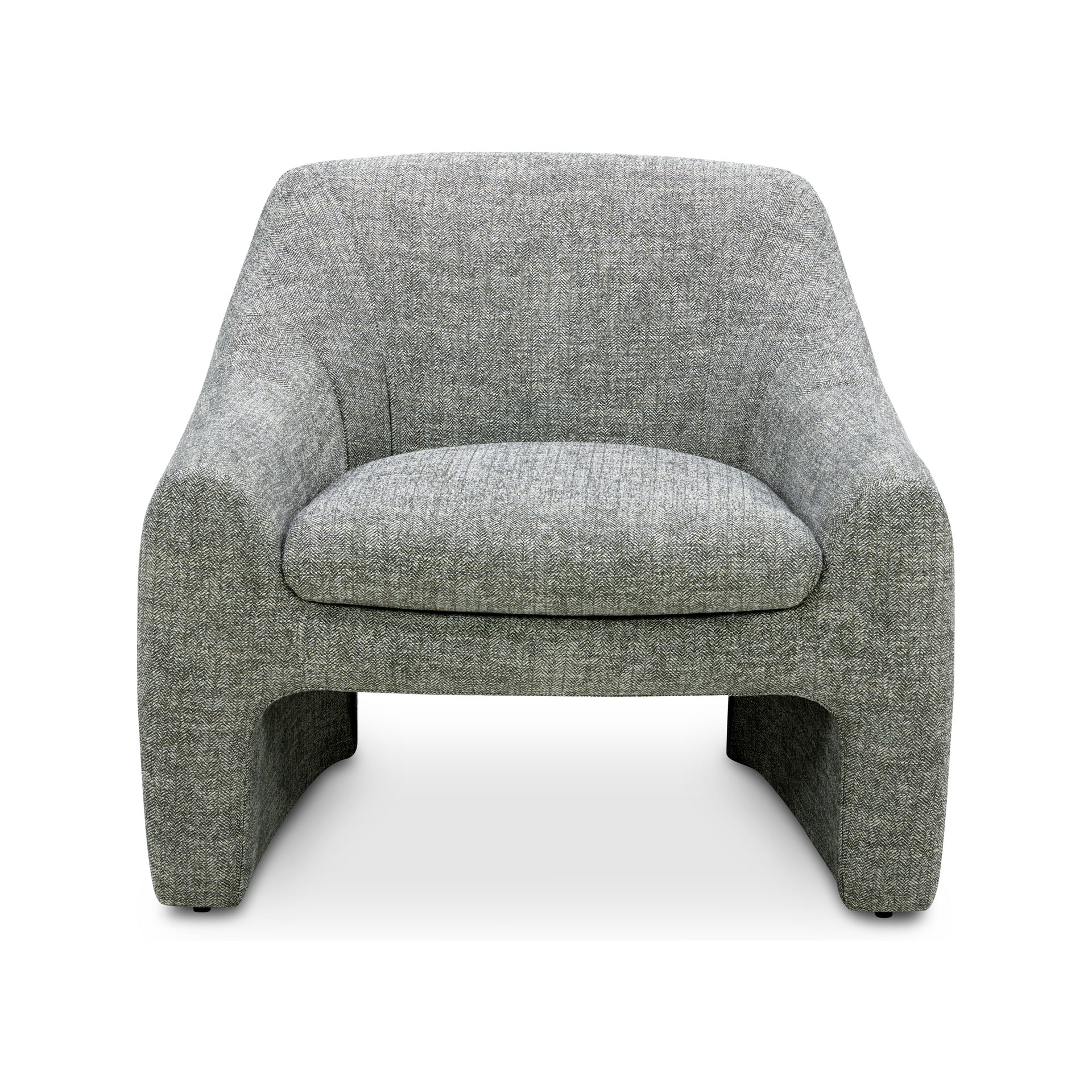 Saylor Accent Chair, Textured Woven Fabric Upholstery with Solid Wood Frame, Slated Moss