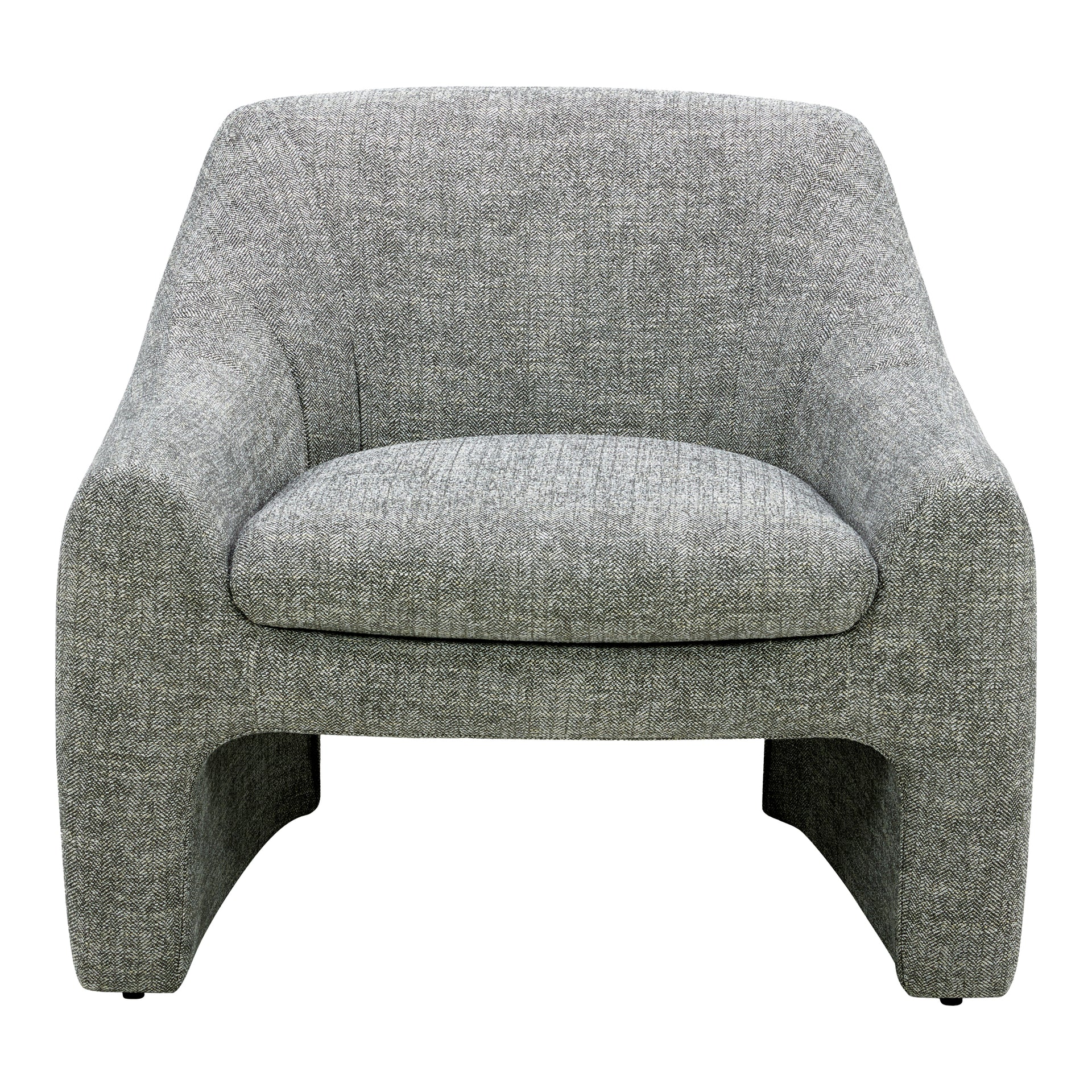 Saylor Accent Chair, Textured Woven Fabric Upholstery with Solid Wood Frame, Slated Moss