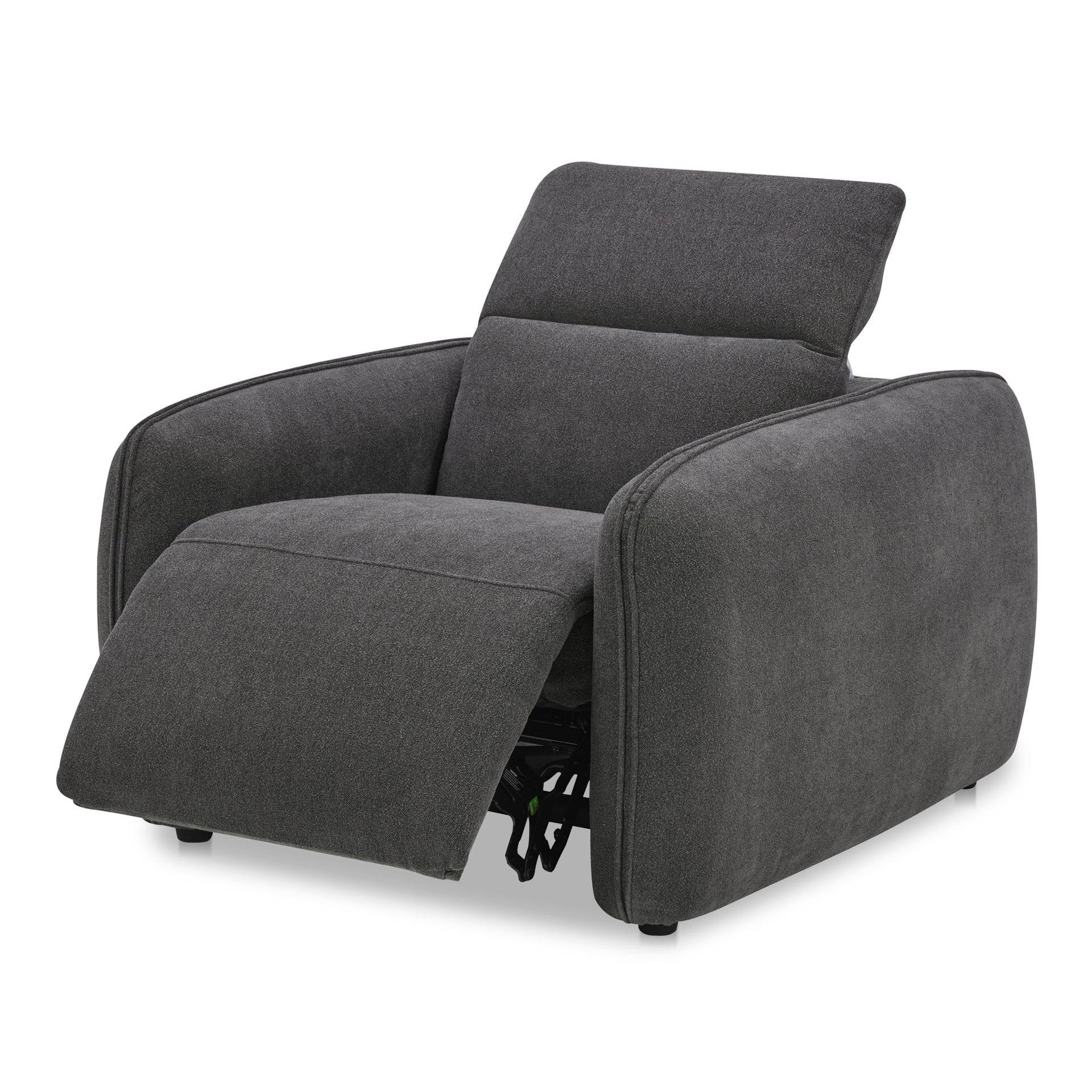 Yarrow, Power Recliner Chair, Polyester Upholstery, High-Density Foam Cushions, Dusk Grey