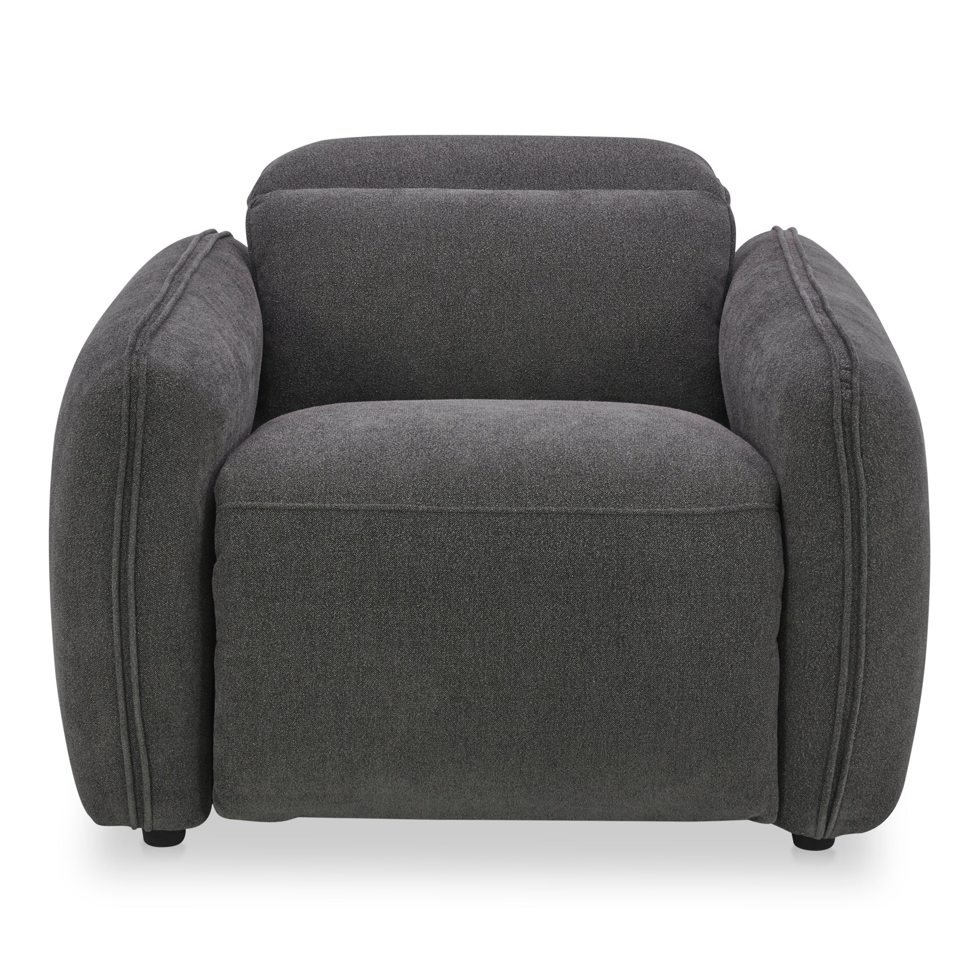 Yarrow, Power Recliner Chair, Polyester Upholstery, High-Density Foam Cushions, Dusk Grey