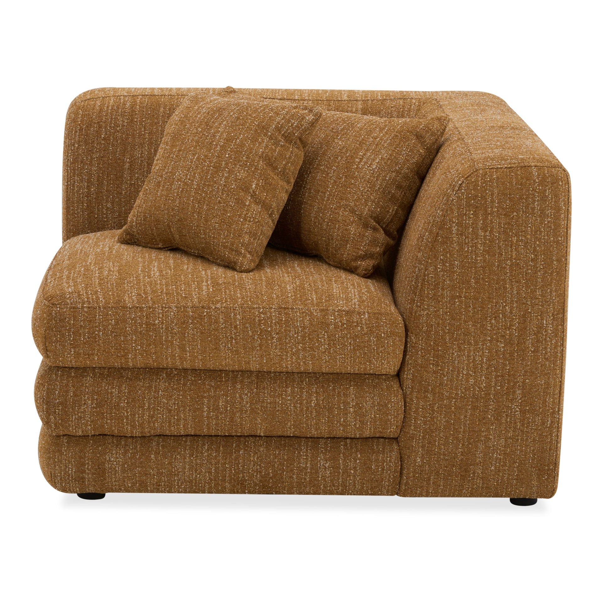 Lucien Corner Chair, Feather-Topped Cushion with Kiln-Dried Solid Wood Frame, Amber Glow
