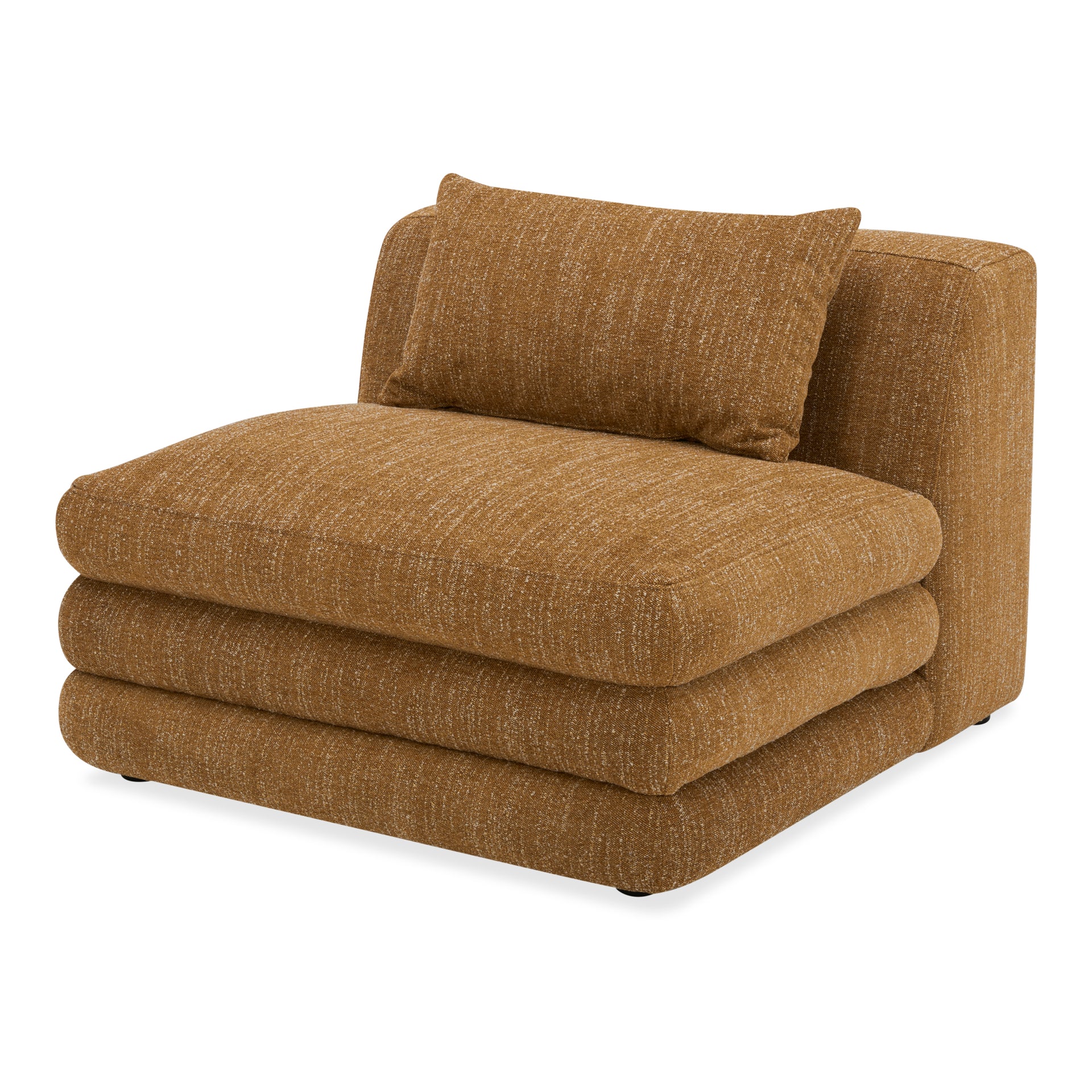 Lucien Slipper Chair, Feather-Topped Cushion with Kiln-Dried Solid Wood Frame, Amber Glow