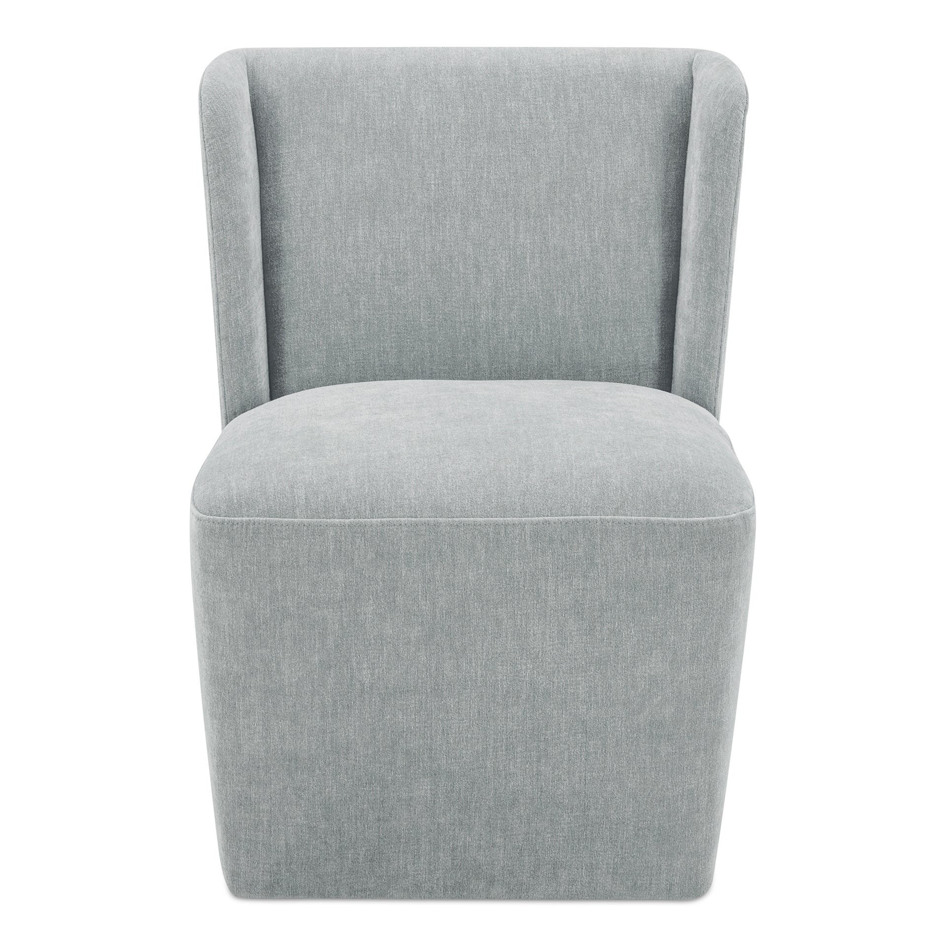 Zadie Dining Chair, 360° Swivel, Polyester Upholstery, High-Density Foam Cushioning, Slate Green