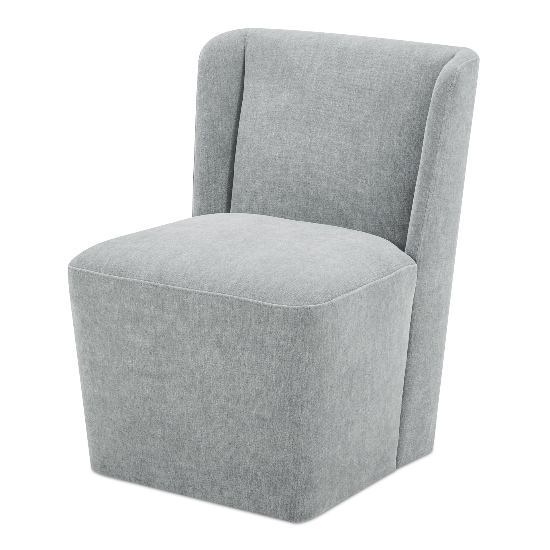 Zadie Dining Chair, 360° Swivel, Polyester Upholstery, High-Density Foam Cushioning, Slate Green