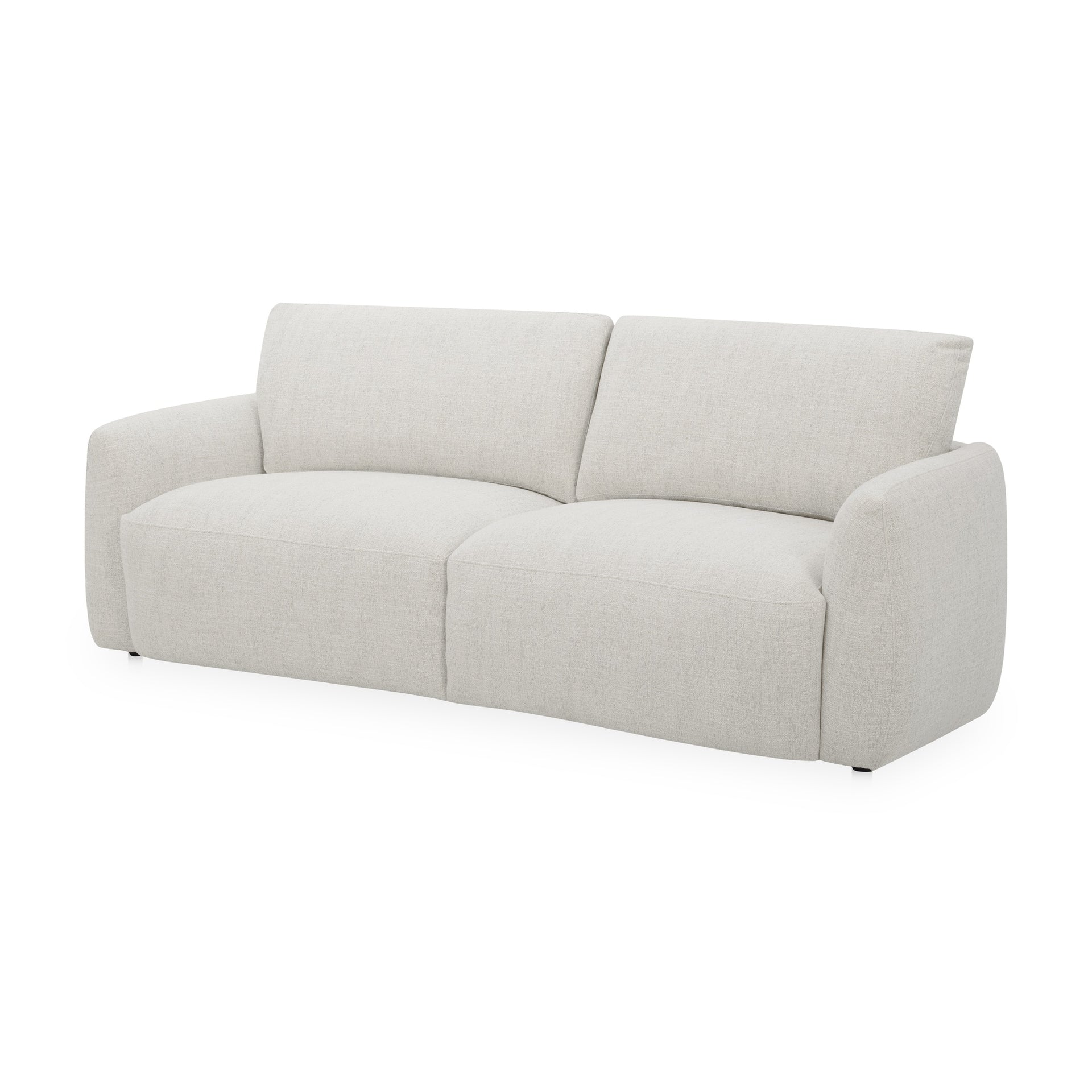 Soren Sofa, High-Back, Textured Polyester Upholstery, 3-Seater, Flecked Oat Beige