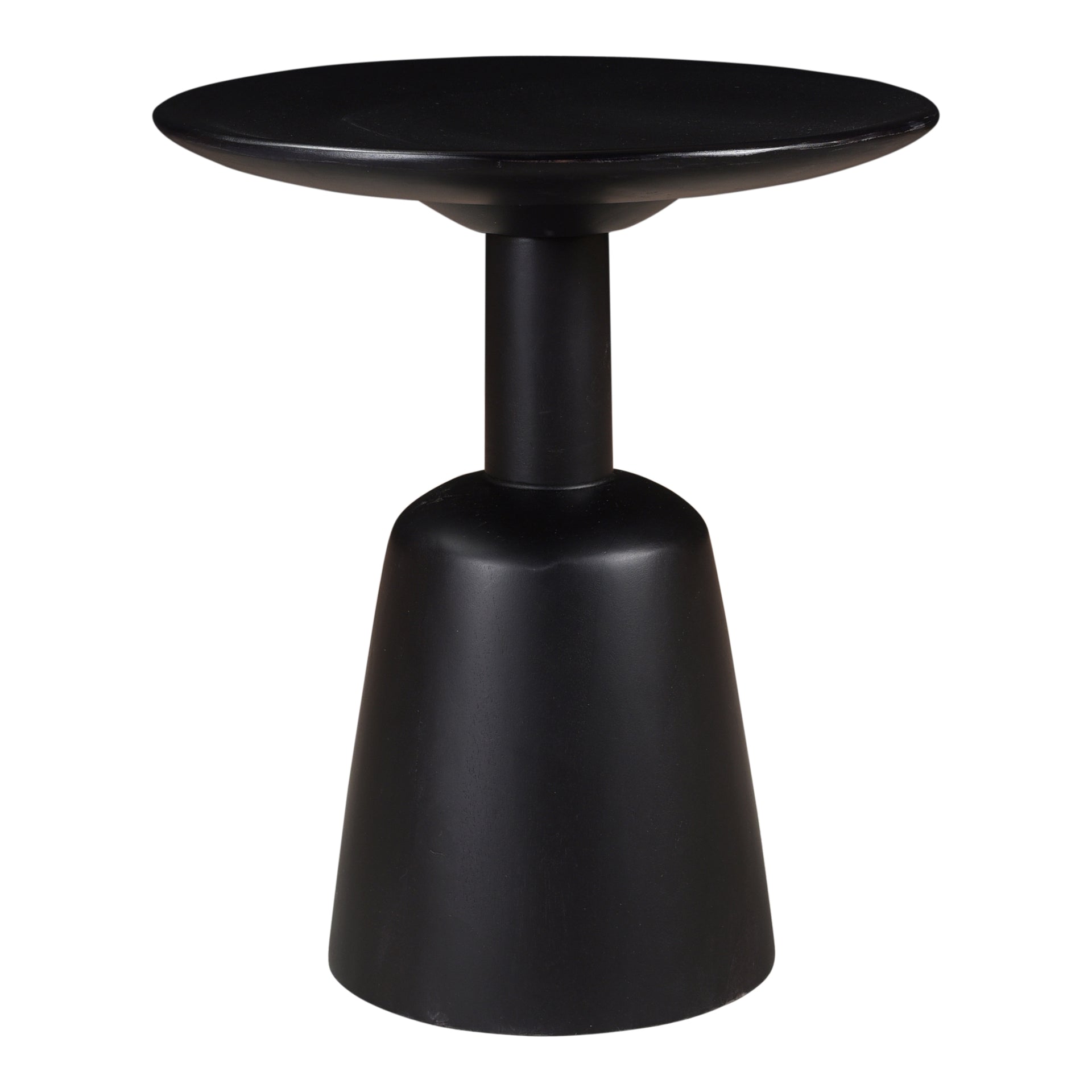 Quincy Black End Table - A Symphony of Sculpted Mango Wood