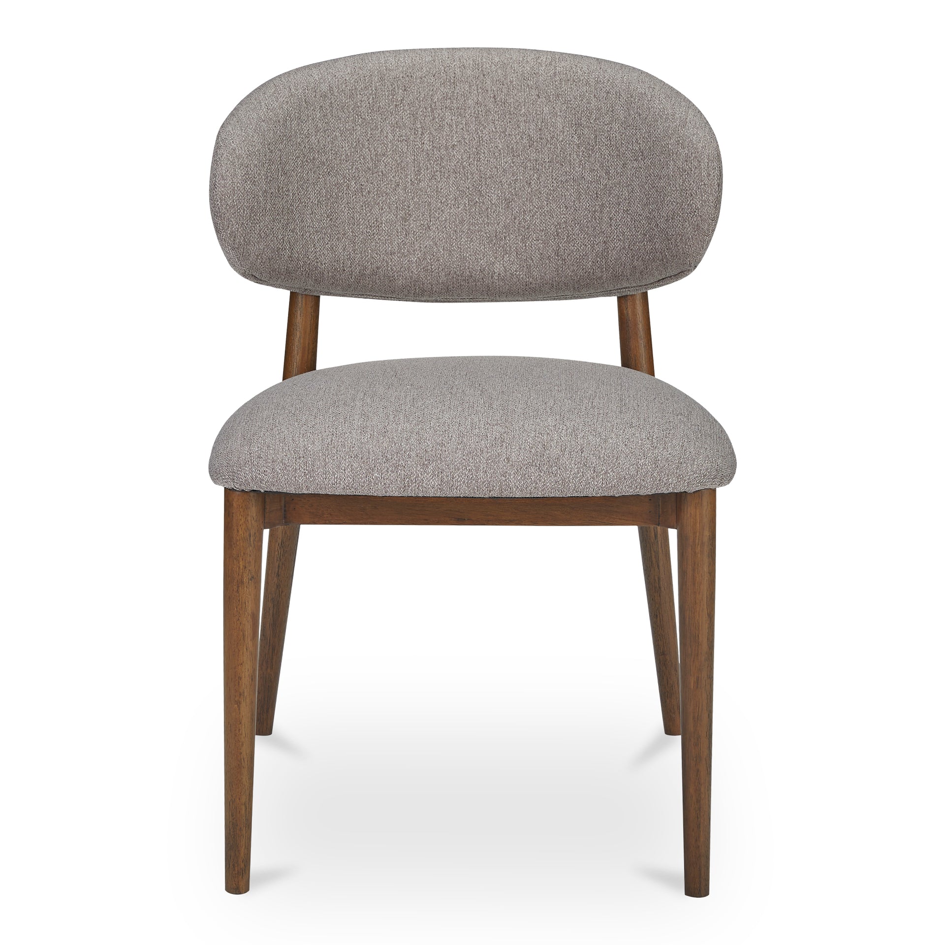 Aldric, Dining Chair, Performance Fabric Upholstery, Rubber Wood Frame, Light Brown