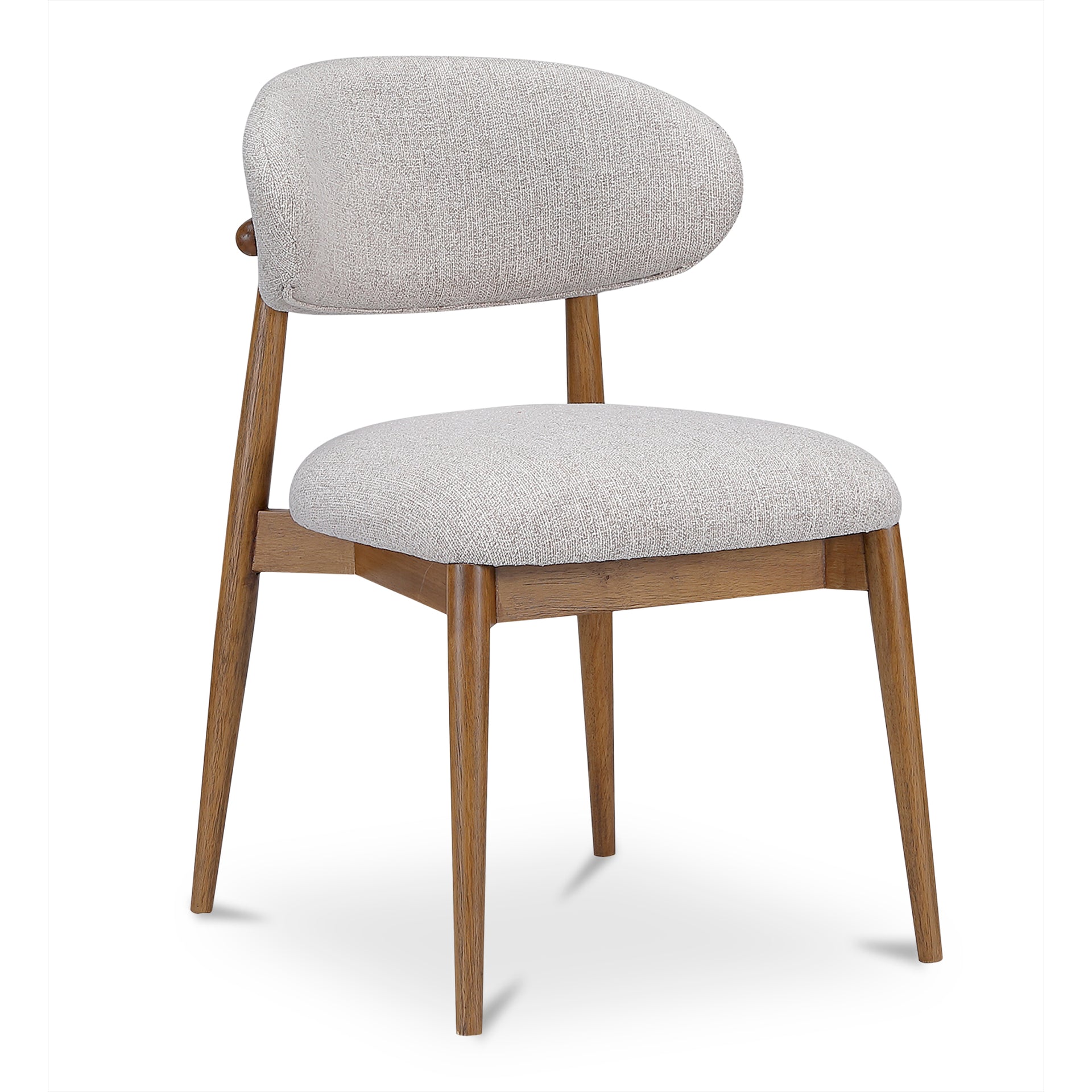 Aldric Dining Chair, Winged Backrest, Performance Fabric Upholstery, Oatmeal