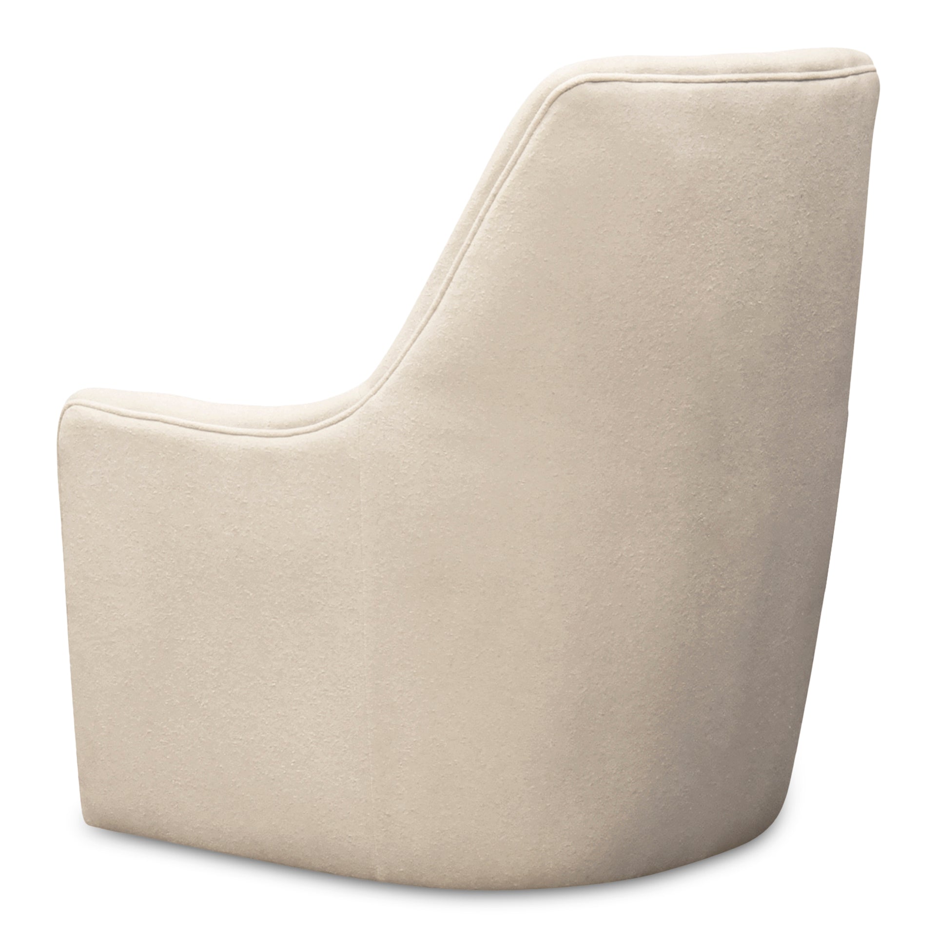Linden Swivel Chair, Soft Performance Fabric, 360° Swivel, High Back, White