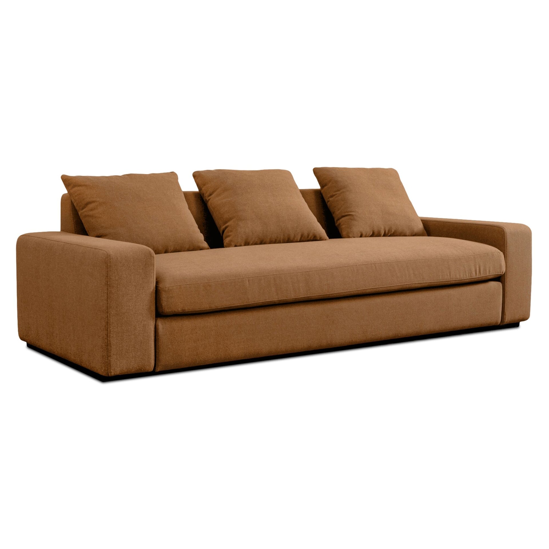 Cavan Sofa, Wide Track Arms, Reversible Back Cushions, Feather-Fiber Bench Seat, Rust