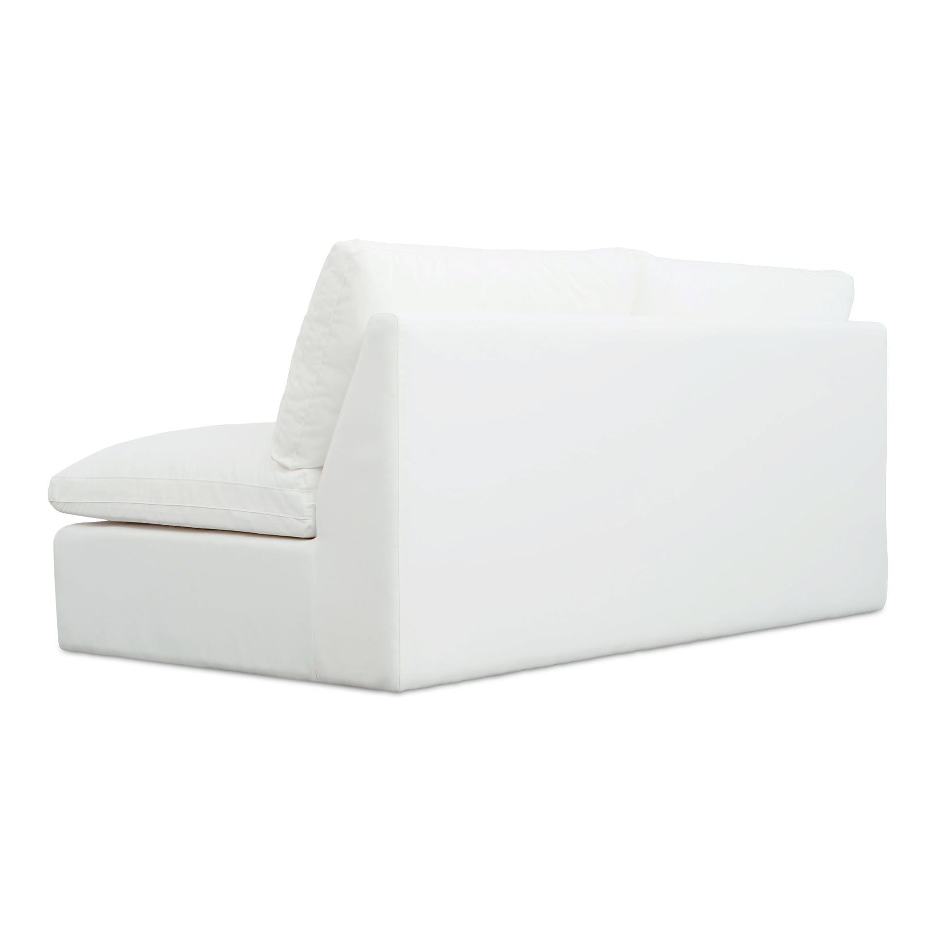 Odessa Outdoor Sofa Sofa, Weather-Resistant Performance Fabric, Speckled Design, Quick-Dry Foam, Aluminum Frame, White