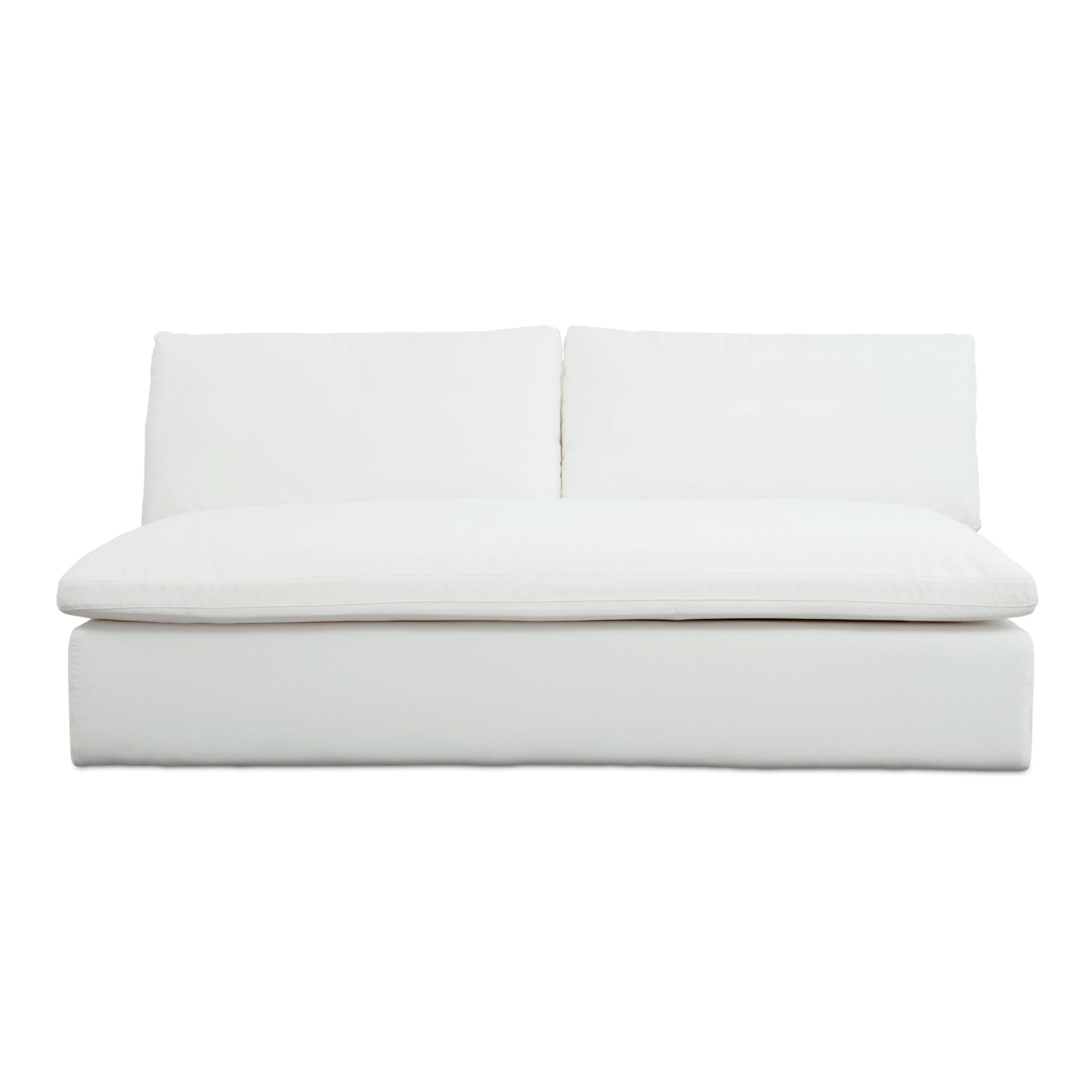 Odessa Outdoor Sofa Sofa, Weather-Resistant Performance Fabric, Speckled Design, Quick-Dry Foam, Aluminum Frame, White