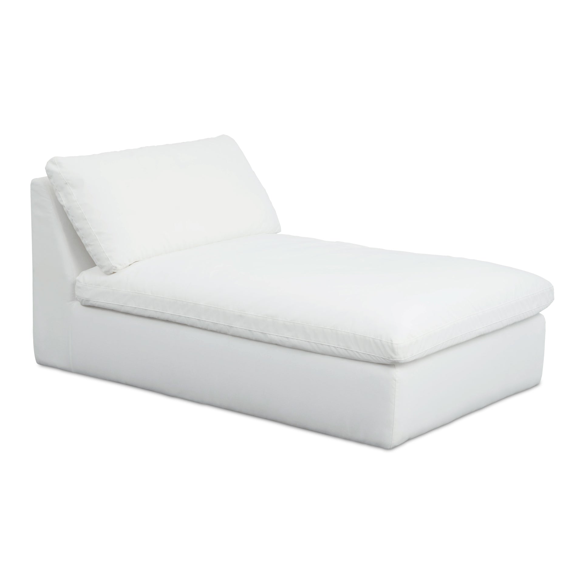 Odessa Outdoor Chaise, Weather-Resistant Performance Fabric, Speckled Design, Quick-Dry Foam, Aluminum Frame, White