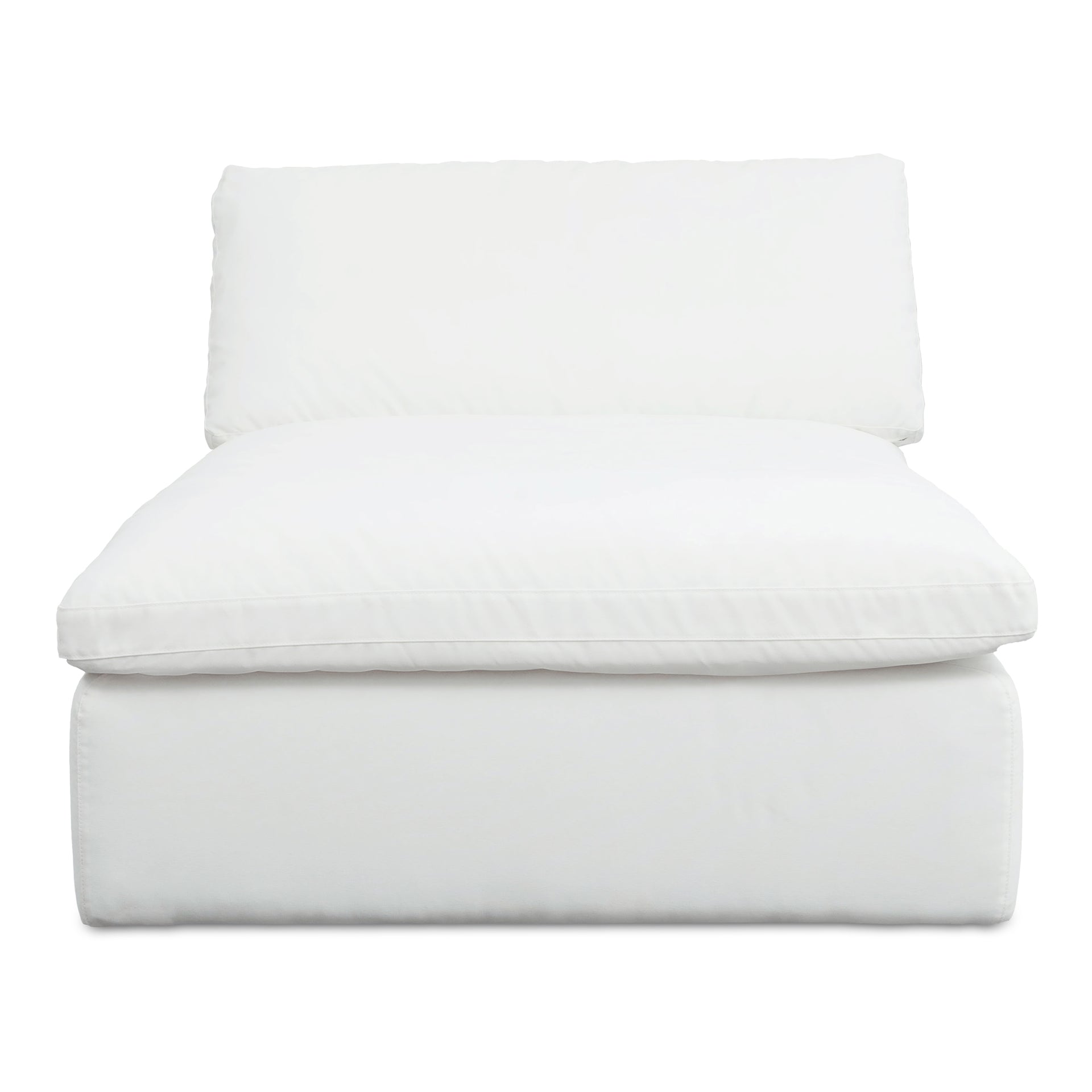 Odessa Outdoor Chaise, Weather-Resistant Performance Fabric, Speckled Design, Quick-Dry Foam, Aluminum Frame, White