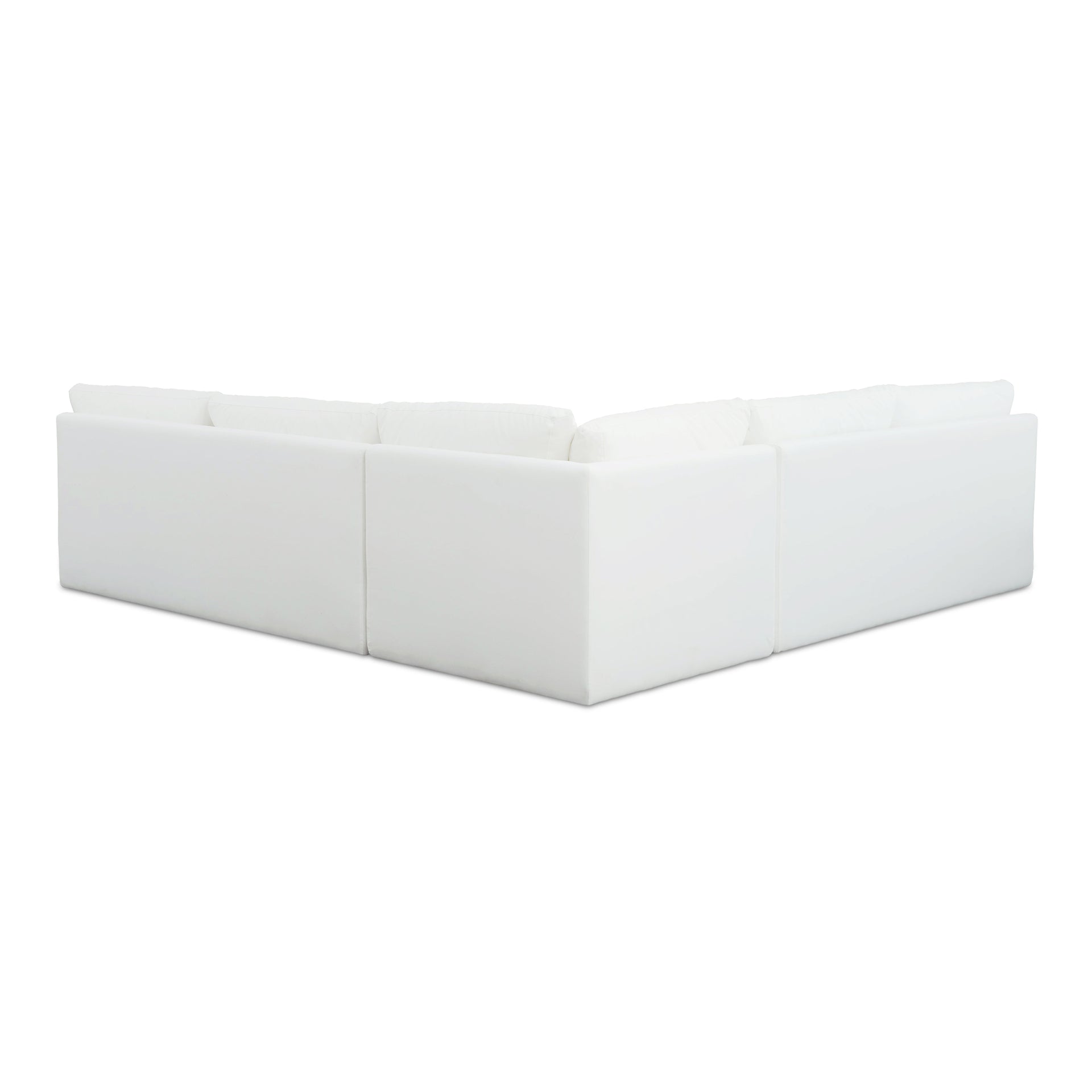 Odessa Outdoor Modular Sectional Sofa, 3-Piece Set, Weather-Resistant Performance Fabric, Aluminum Frame, Quick-Dry Olefin Foam, White