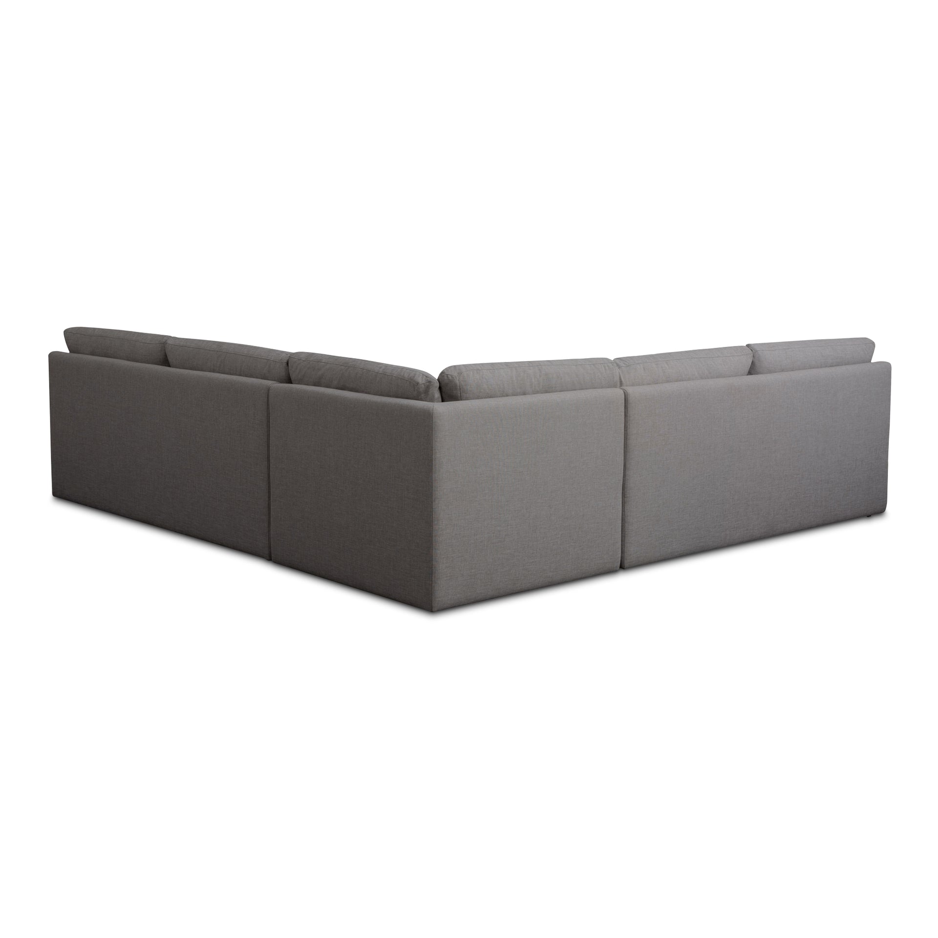 Odessa Outdoor Modular Sectional, 3-Piece Set, Weather-Resistant Performance Fabric, Speckled Design, Quick-Dry Foam, Aluminum Frame, Light Grey