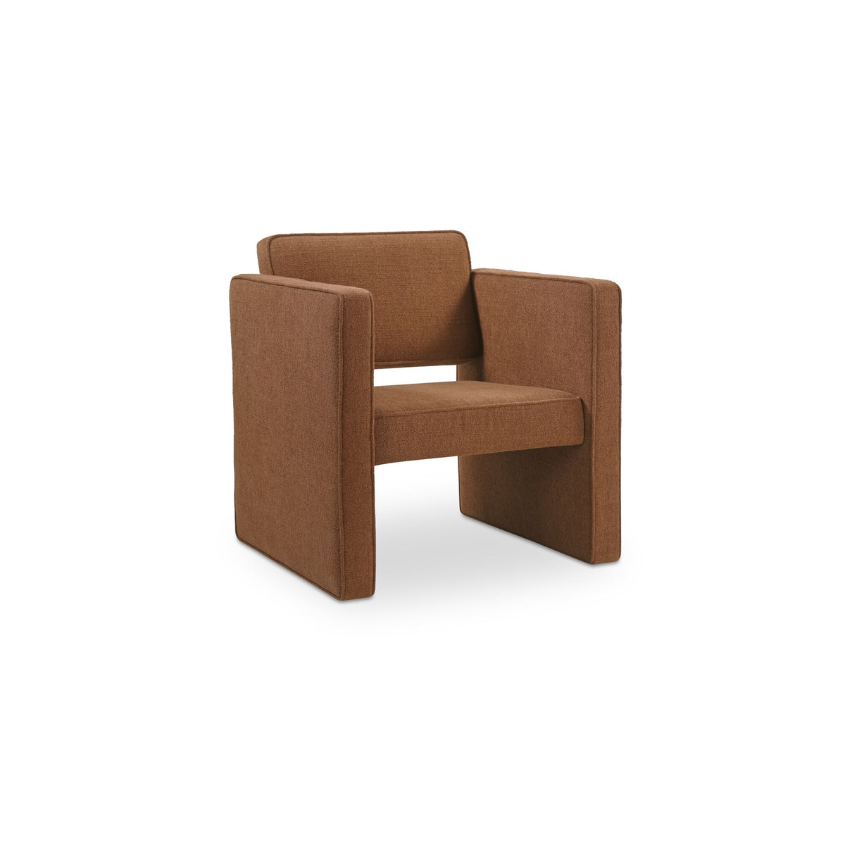 Conrad Accent Chair, Tonal Piping, Burgundy