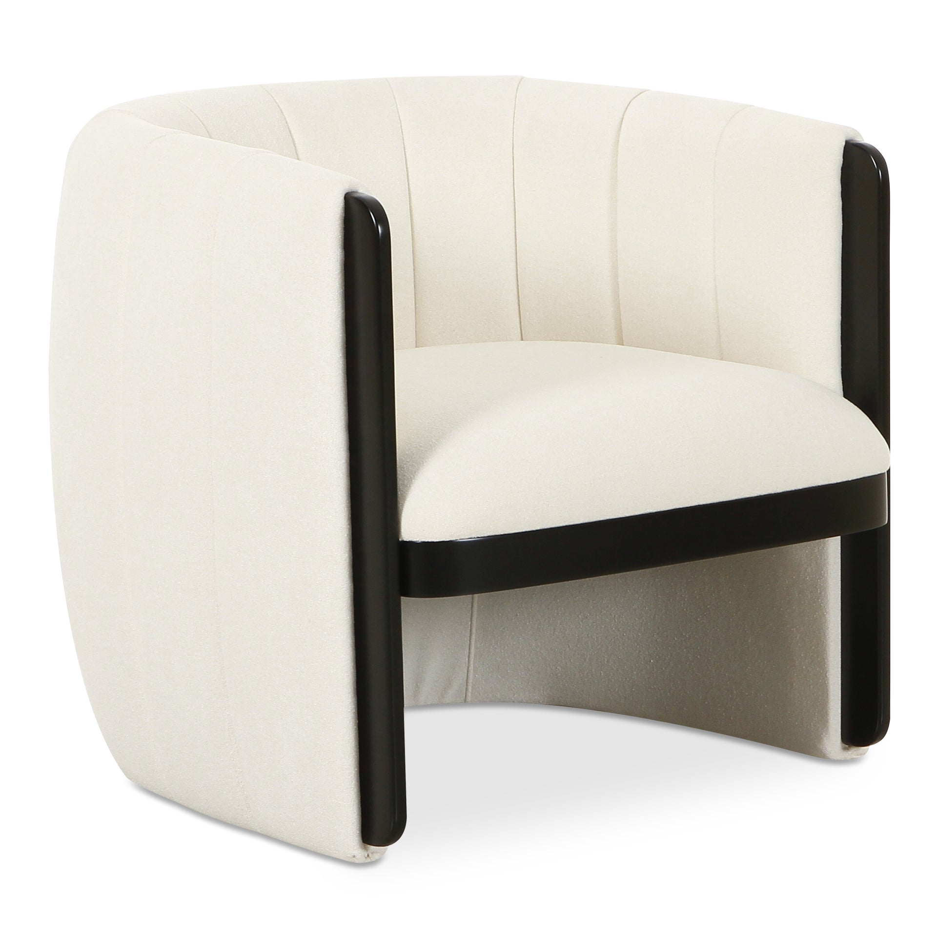 Soren, Accent Chair, Polyester Upholstery, Solid Birch Frame, White