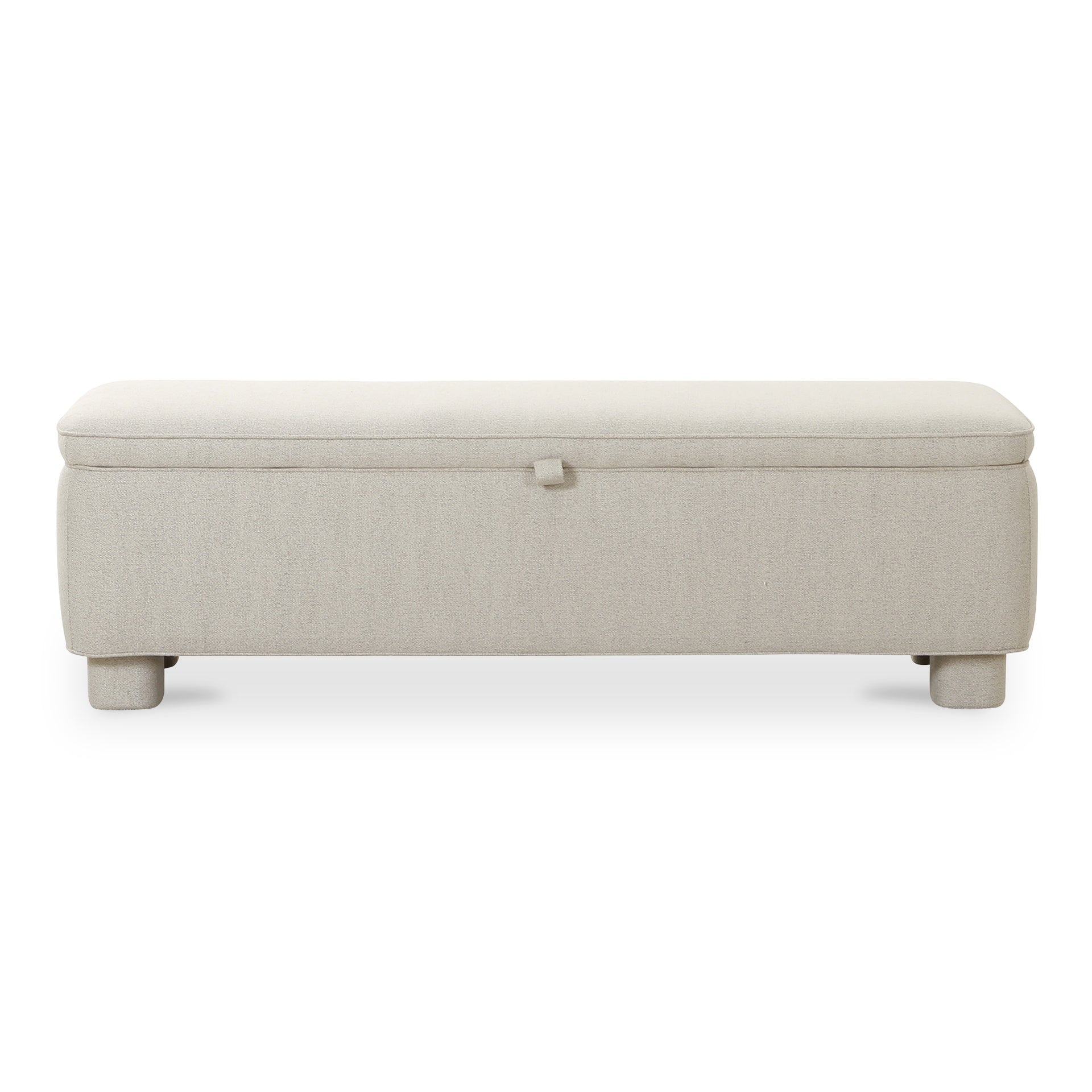 Knox Storage Bench, Upholstered, RectangularWood Frame, Light Grey