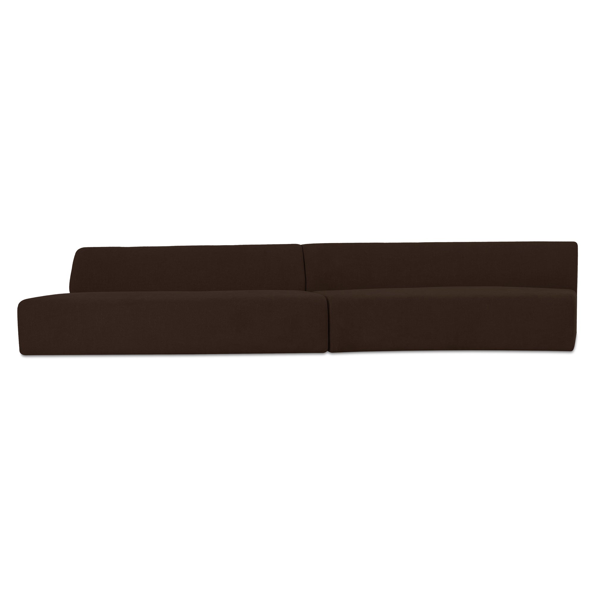 Vera Wave Modular Sectional, Polyester Fabric, Plywood Frame, Two Piec