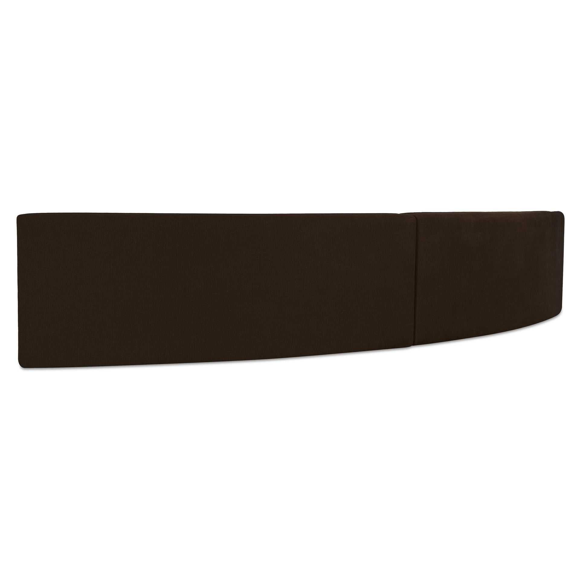 Vera Concave Modular Sectional, Polyester Fabric, Plywood Frame, Two Piece, Seats 4, Dark Brown