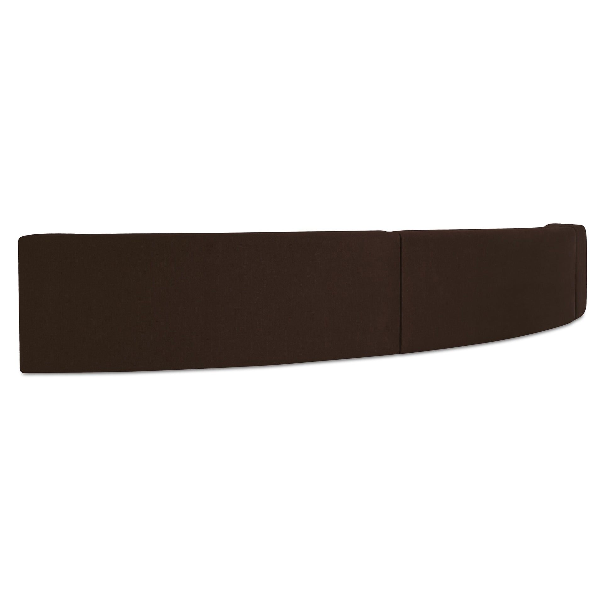 Vera Concave Modular Sectional, Polyester Fabric, Plywood Frame, Three Piece, Seats 6, Dark Brown