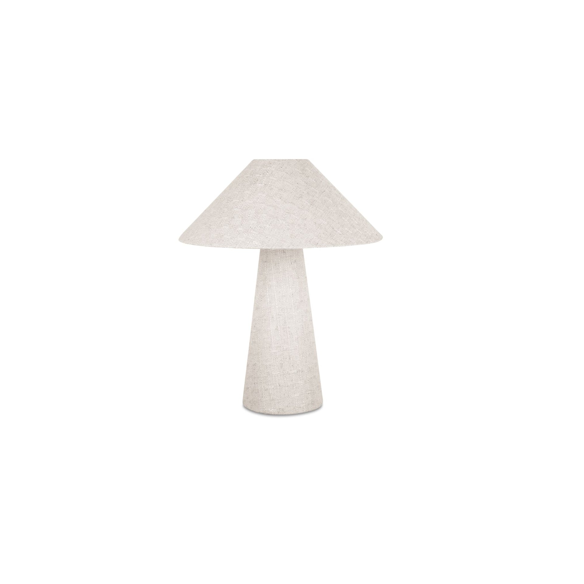 Orinell Table Lamp, Wrapped Cotton, Textured Woven Finish, Natural Shade, Flecked White