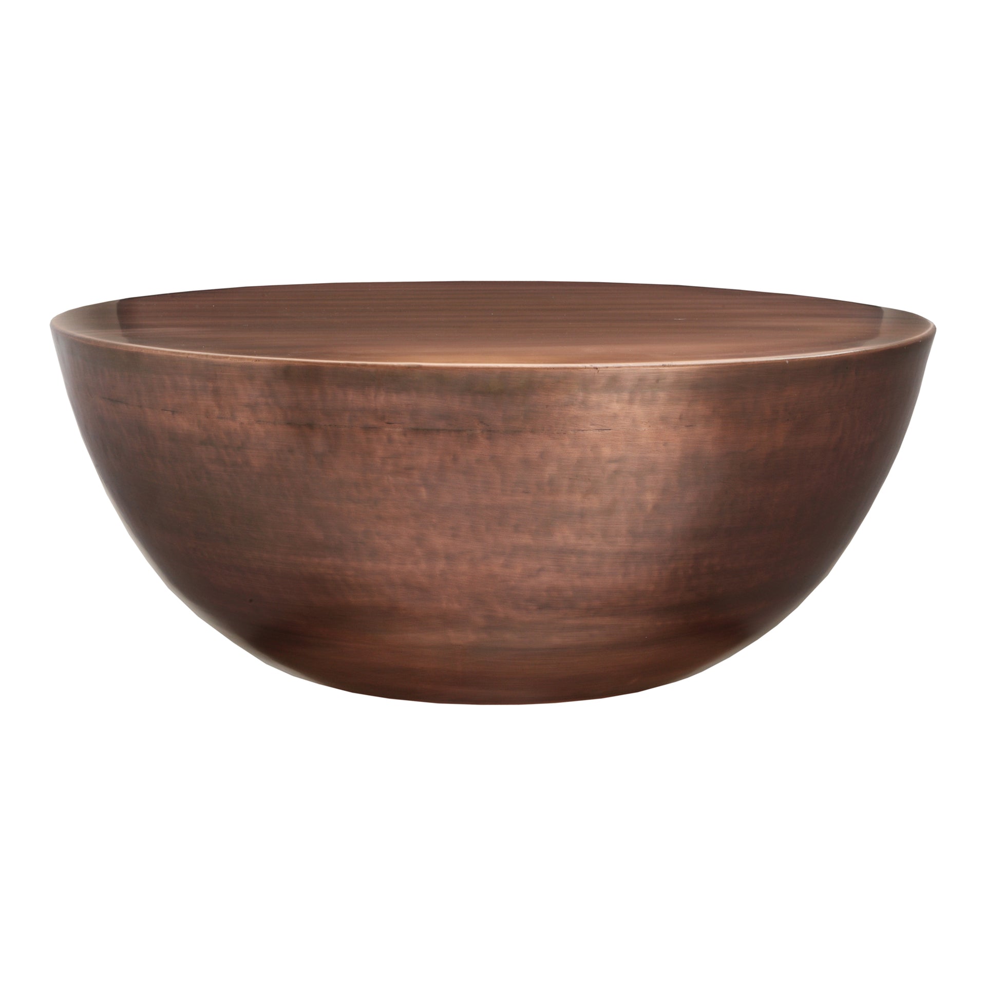 Solaris Coffee Table, Round, Hollow Iron with Copper Finish