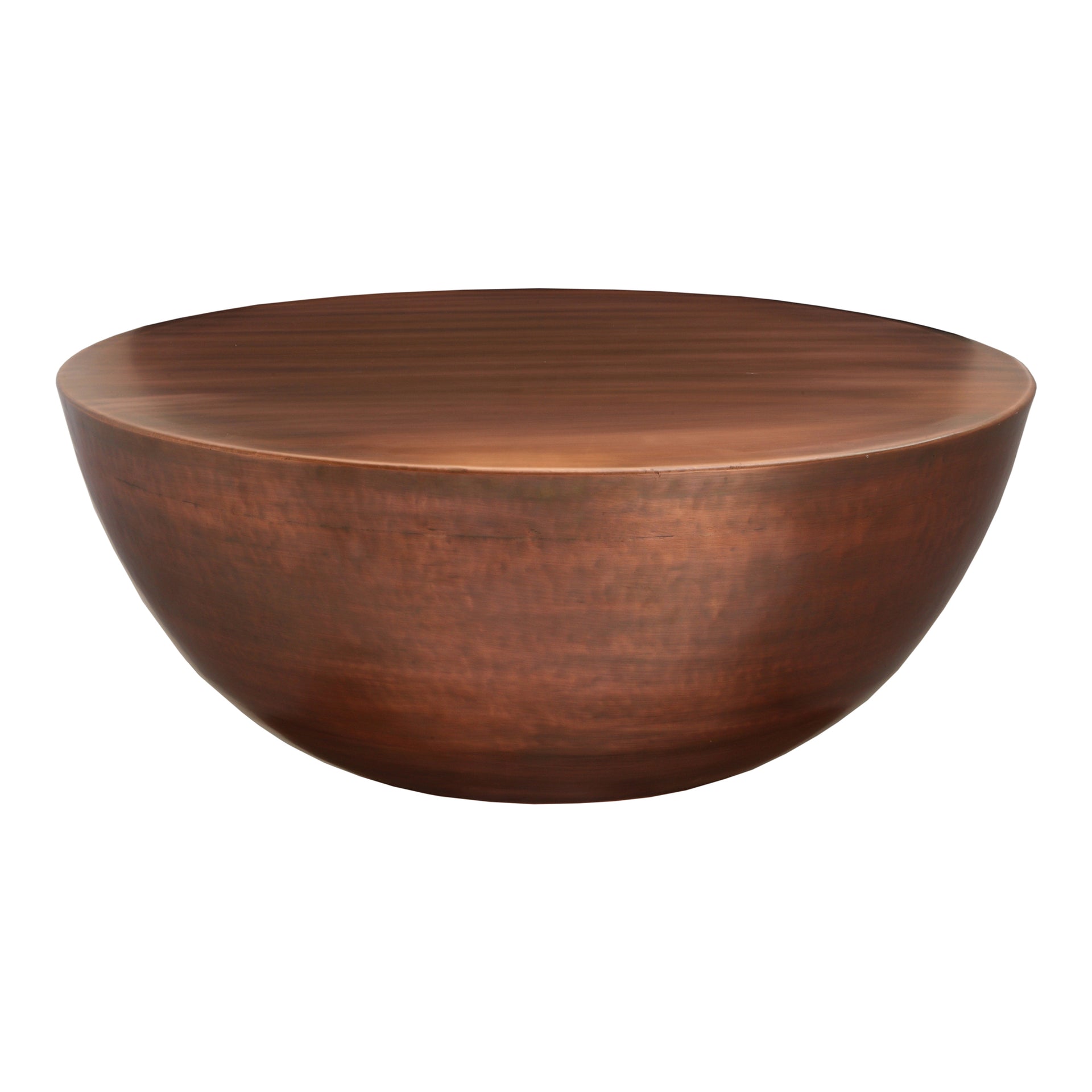 Solaris Coffee Table, Round, Hollow Iron with Copper Finish