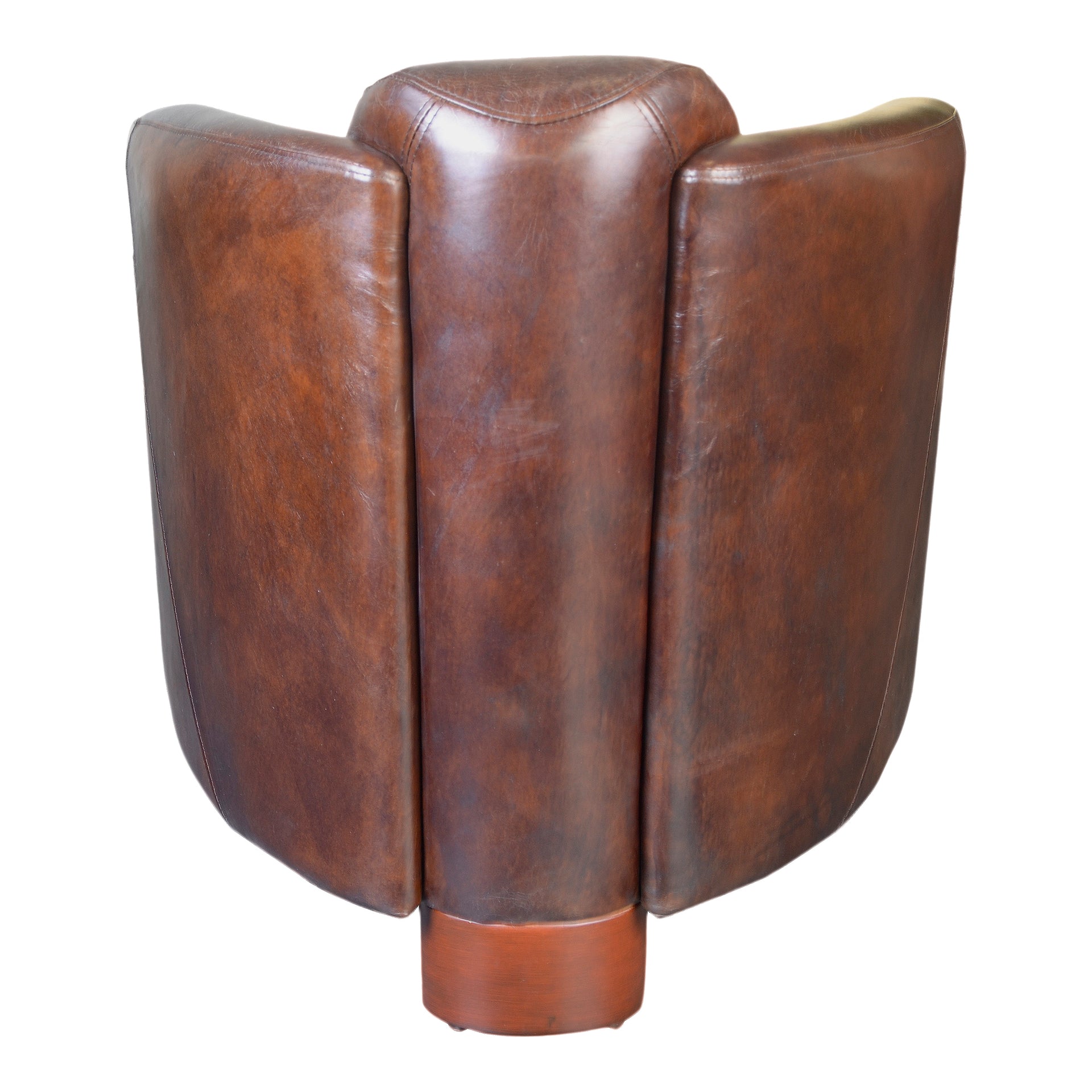 Berlin, Accent Chair Top-Grain Leather, Birch Frame, Dark Brown