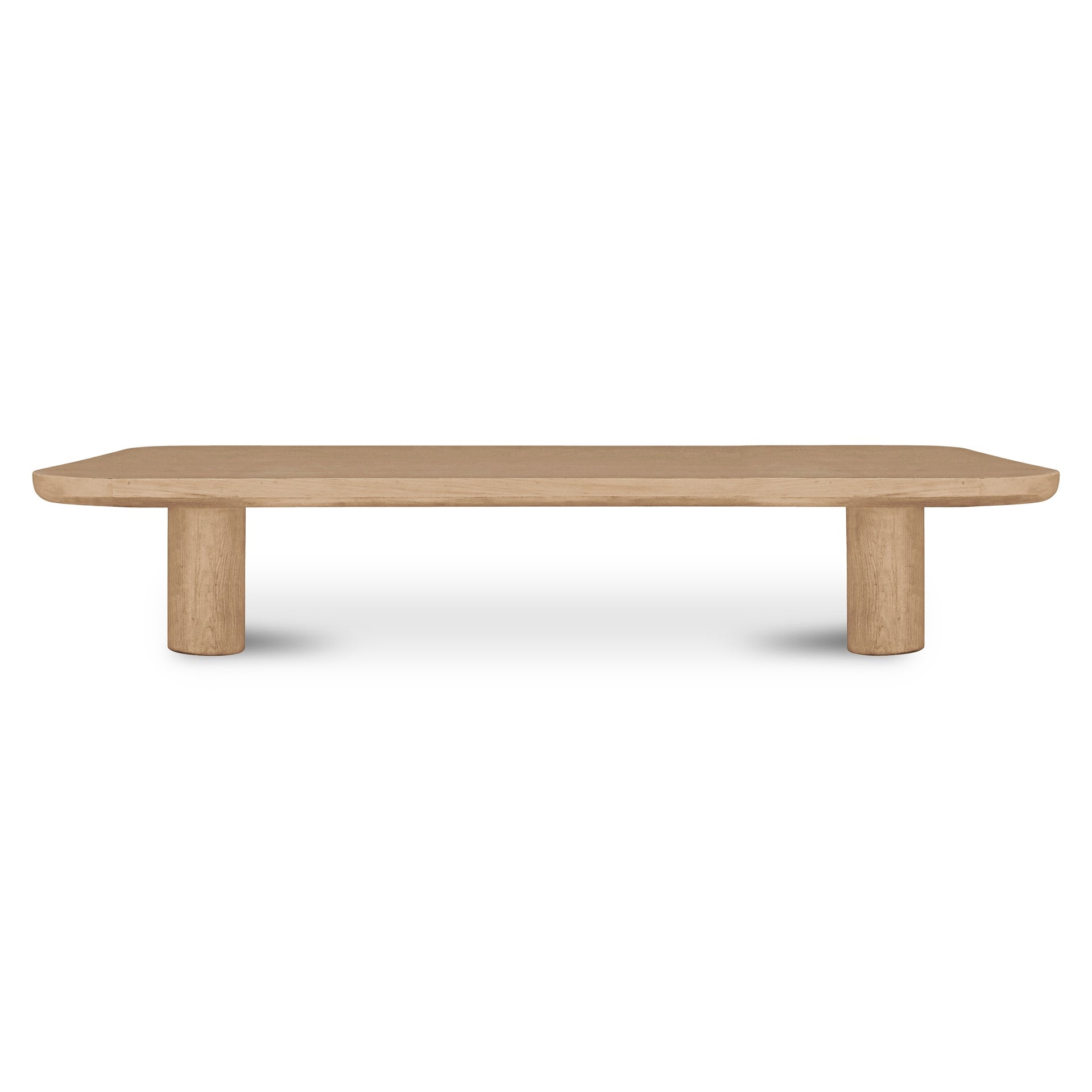 Dareth Dining Bench, Rectangular Top, FSC-Certified Solid Oak with Iron Base Seats 4, Natural Finish