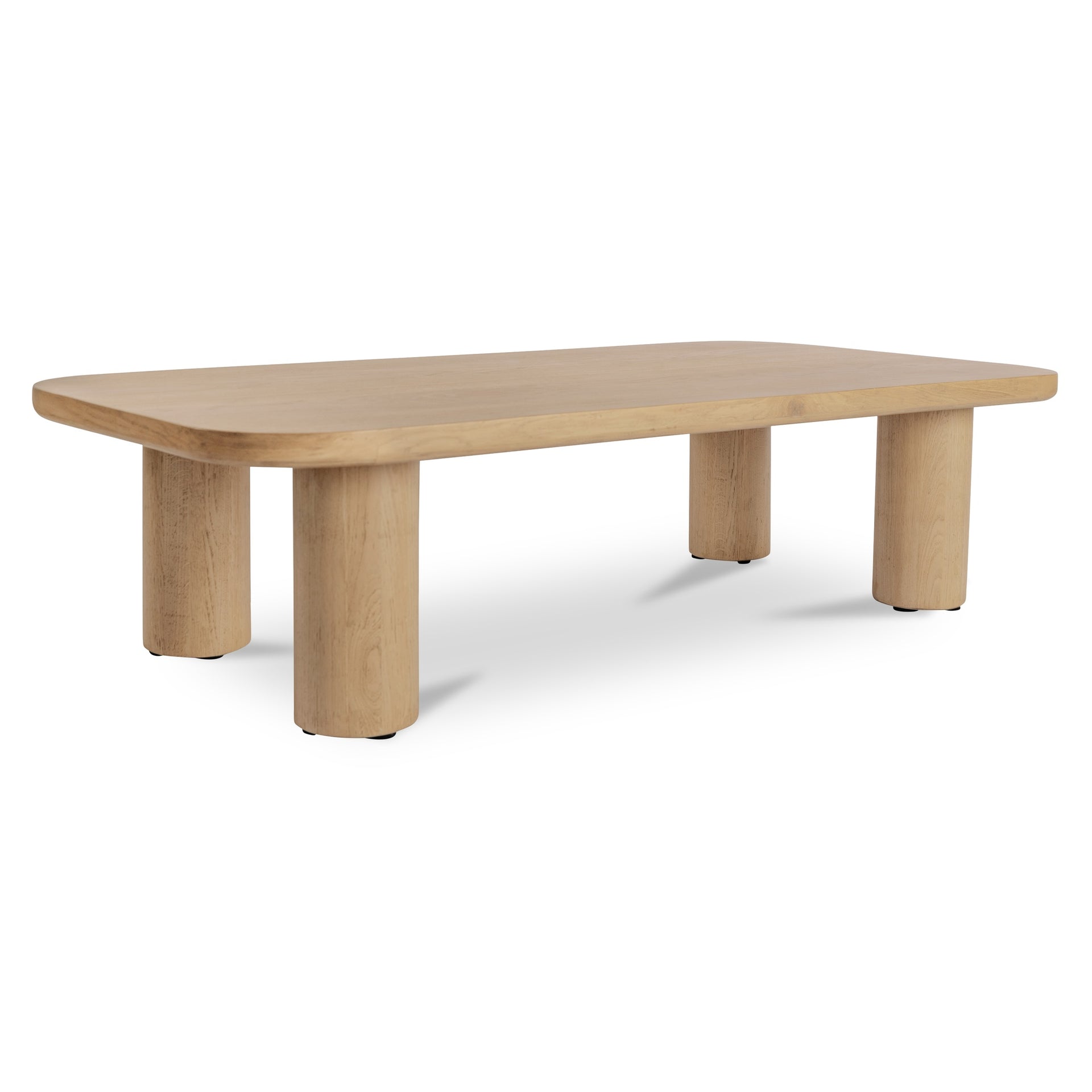 Dareth Coffee Table, Rectangular Fsc-Certified Solid Oak, Half Bullnose Edge, Natural Finish