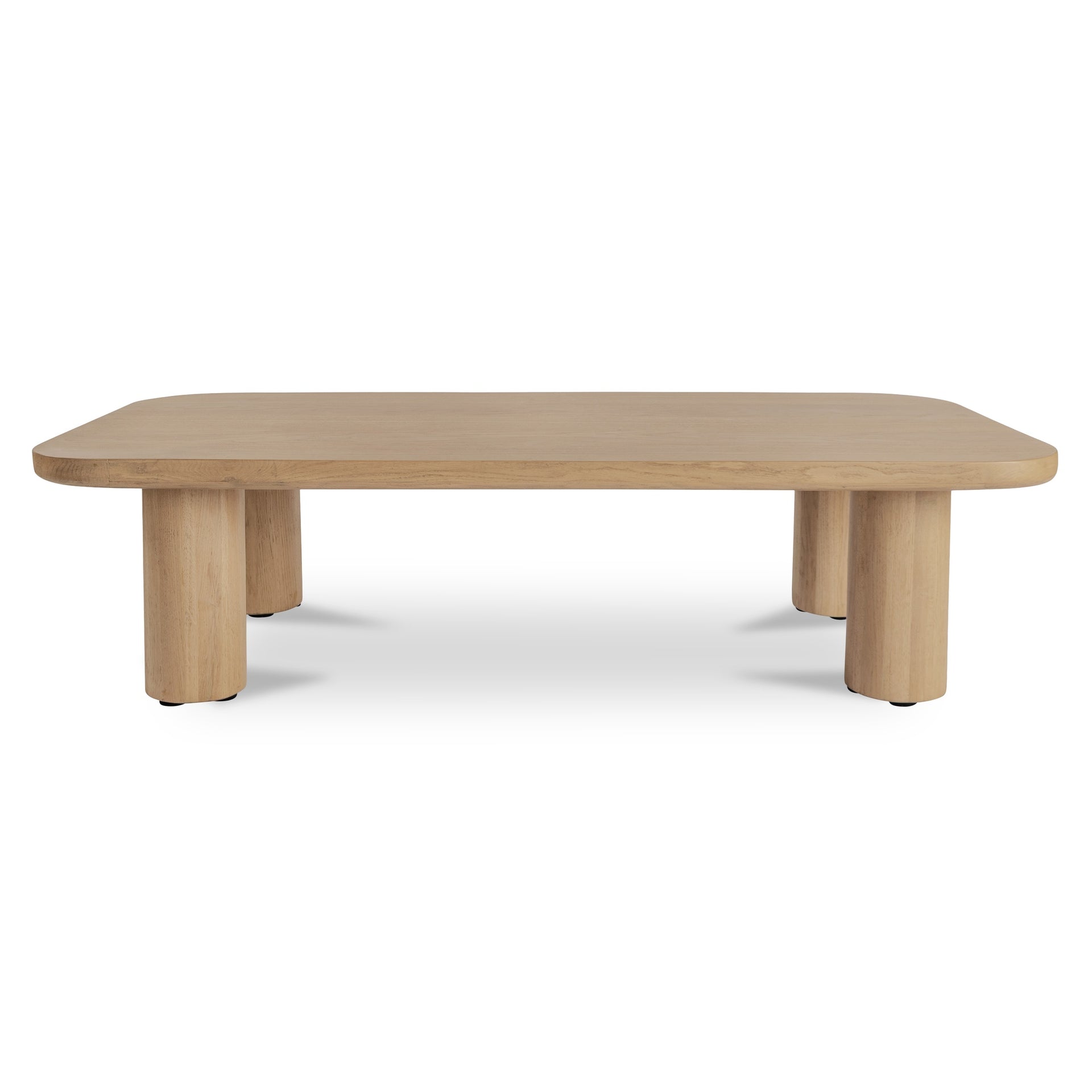 Dareth Coffee Table, Rectangular Fsc-Certified Solid Oak, Half Bullnose Edge, Natural Finish