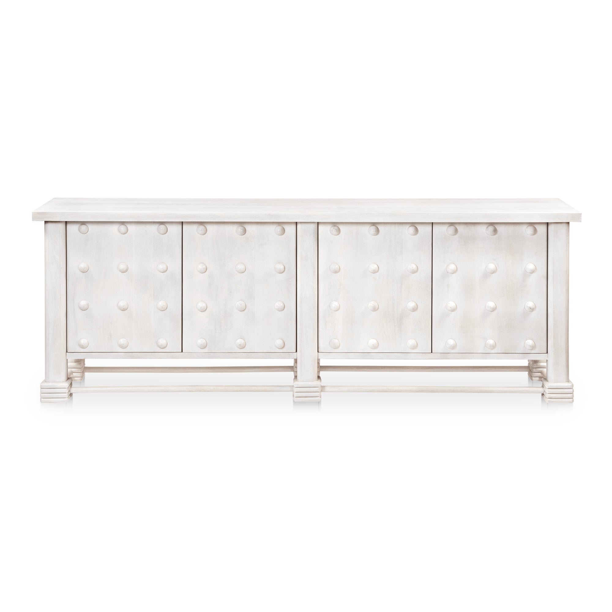 Shiloh Oversized Sideboard, Hand-Carved Mango Wood with French-Inspire