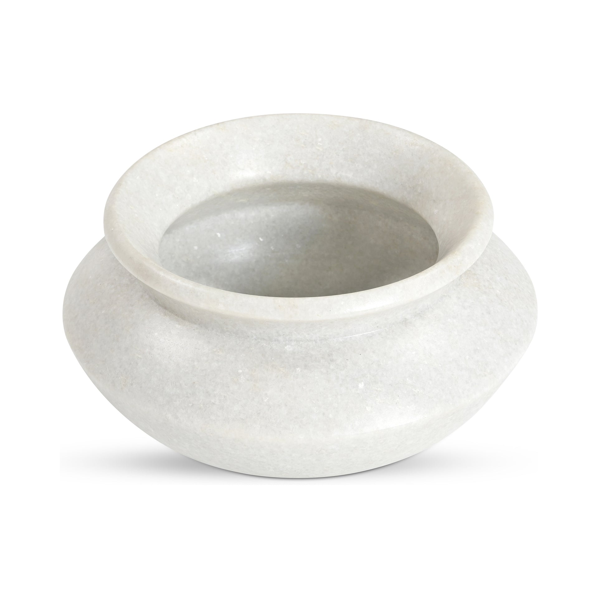 Reverie Vase, Rajnagar White Marble, Artisan-Made, Transitional Classic Form, White