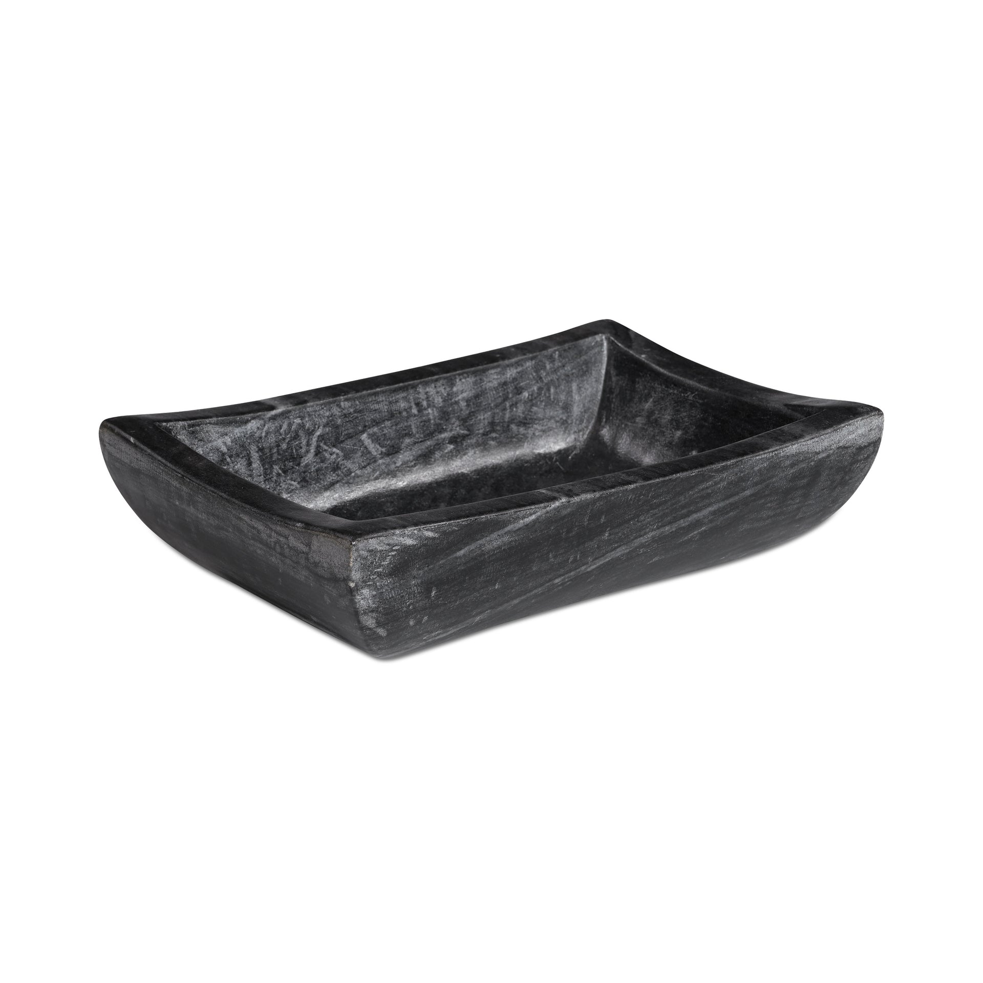 Stellara Bowl, Selwara Black Marble, Grand-Scale Basin, Solid Stone Carve, Transitional Form, Black